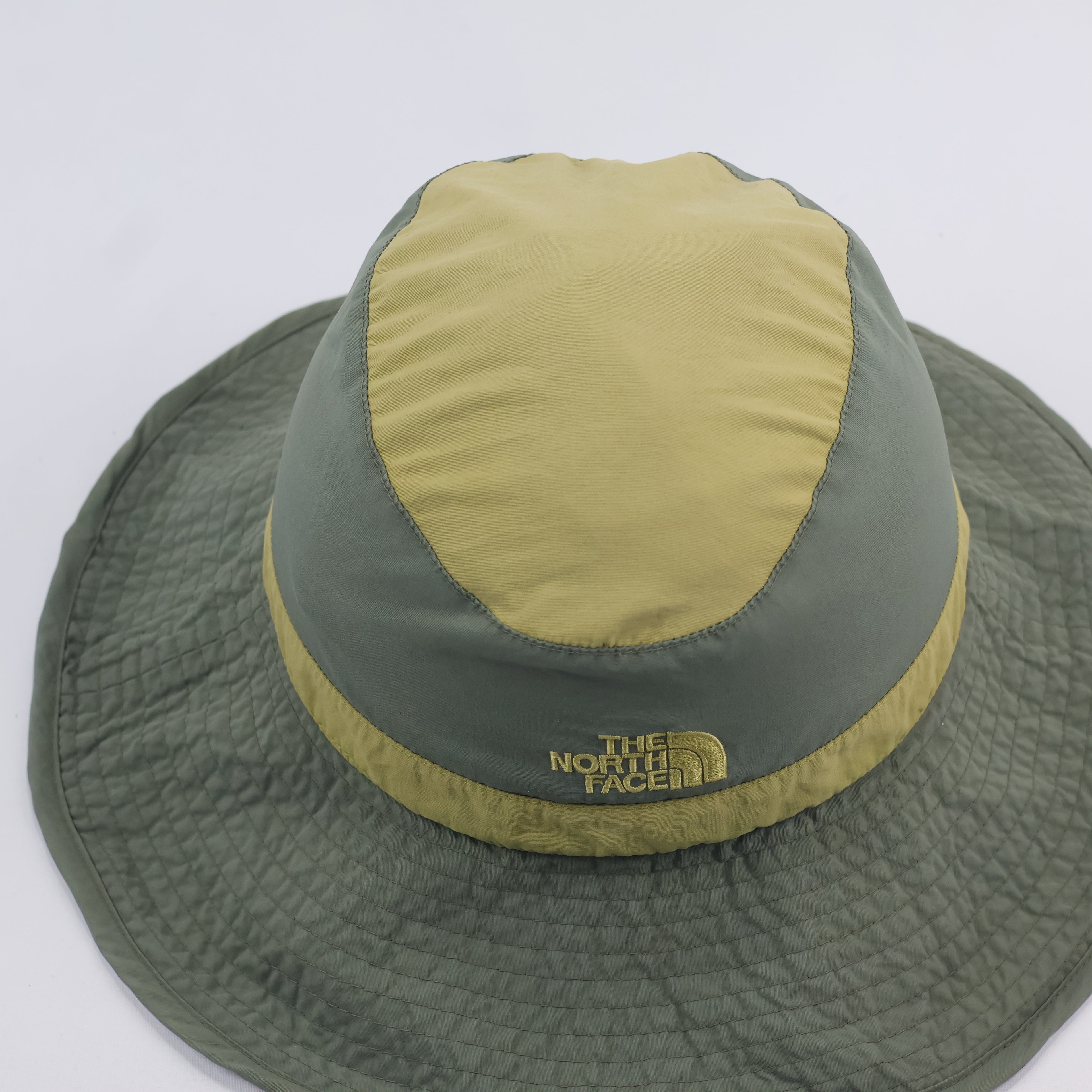 The North Face Two Tone Nylon Thrifted Bucket Hat in Olive and Tan