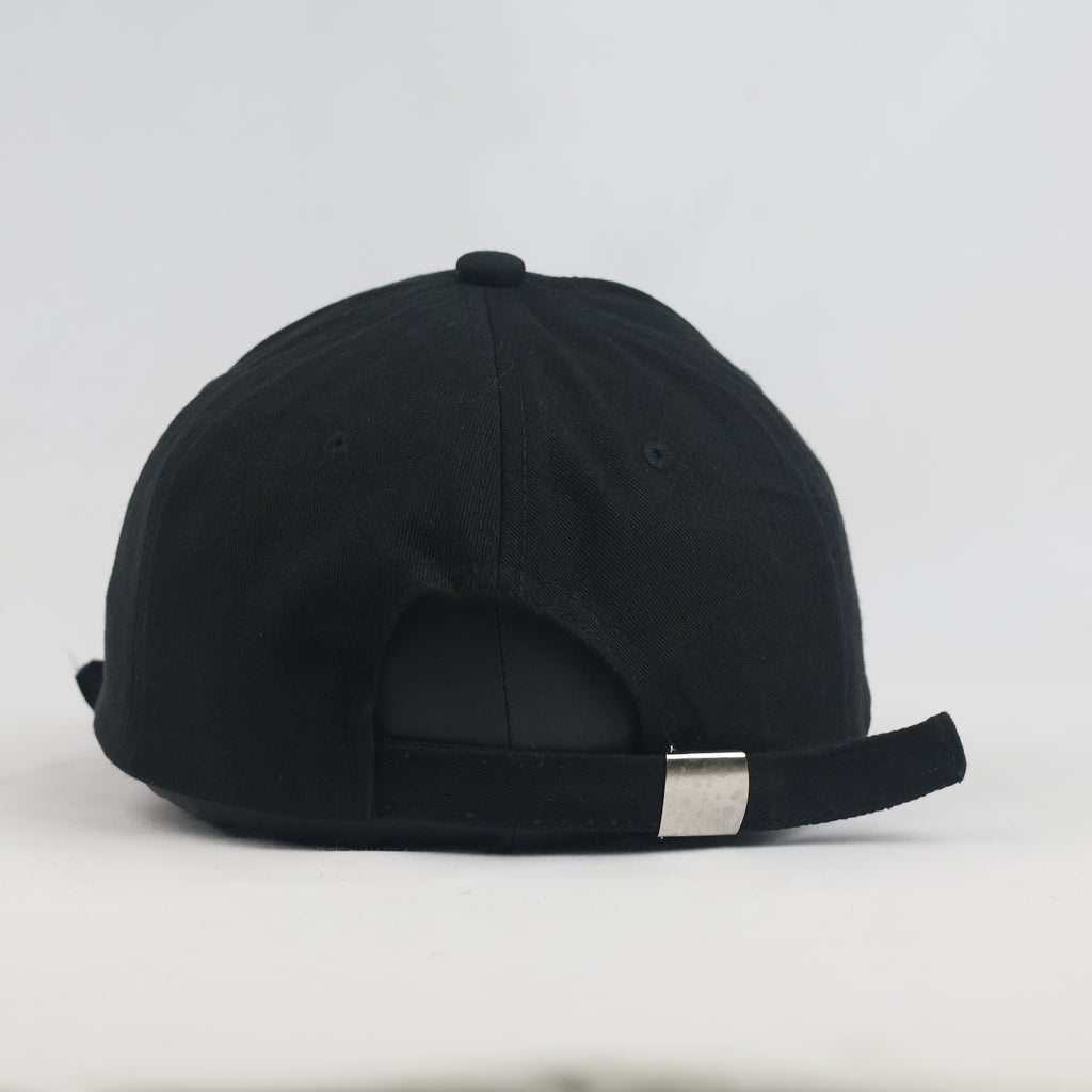 Thrifted Cute Black Hello Weekend Ruffle Brim Dad Cap (55-57 cm)