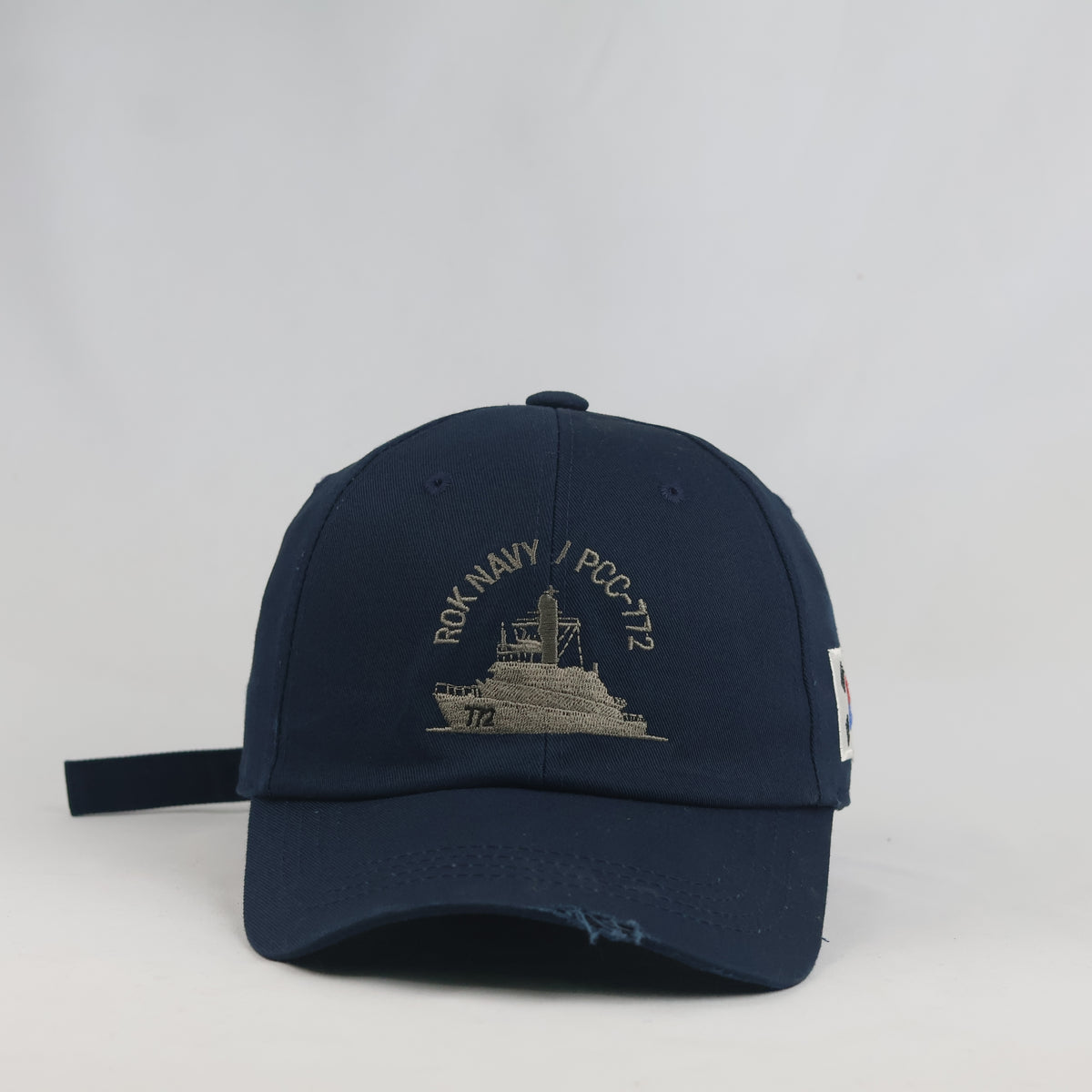 Thrifted South Korean Flag ROK Navy PCC-772 Military Strapback Cap | 10024