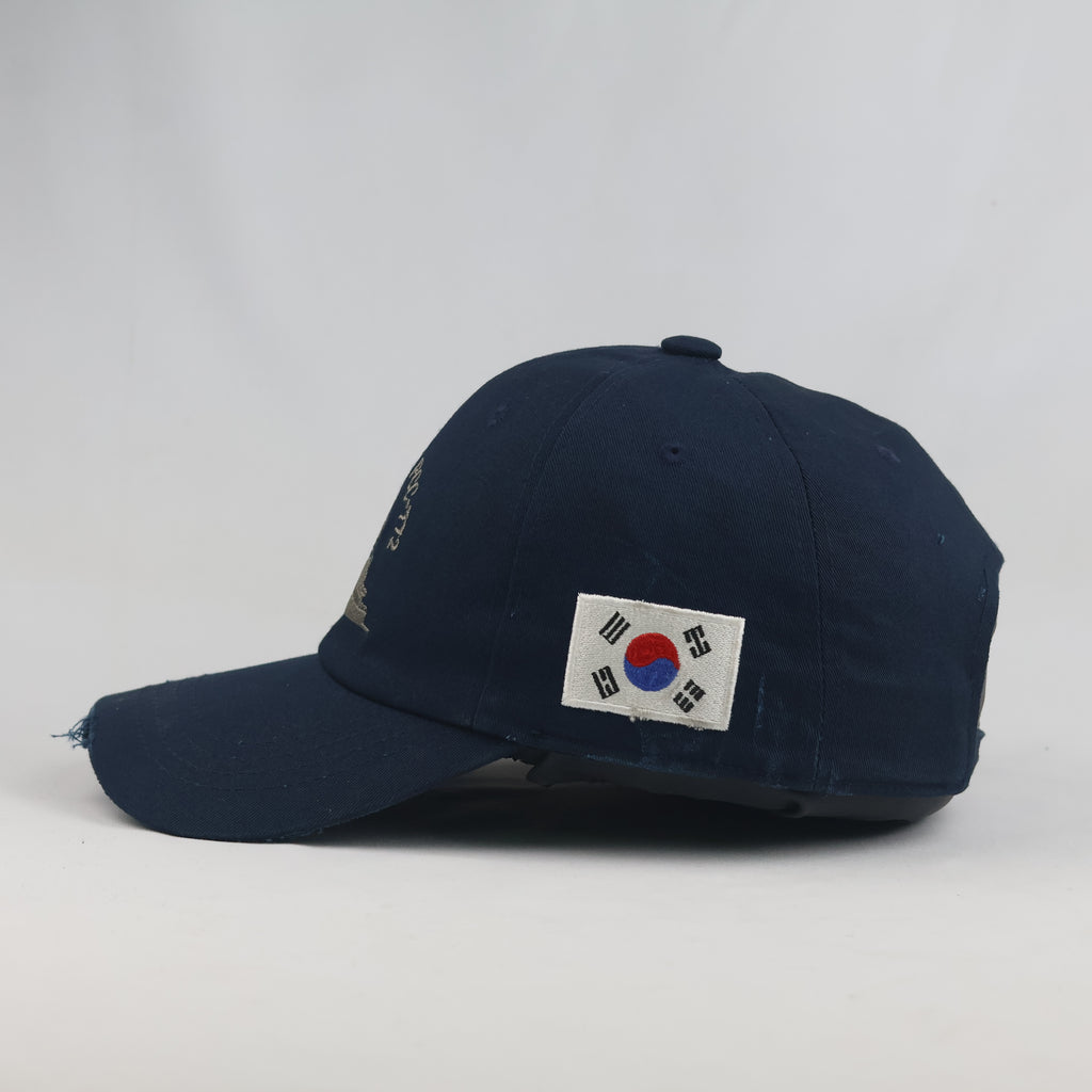 Thrifted South Korean Flag ROK Navy PCC-772 Military Strapback Cap | 10024