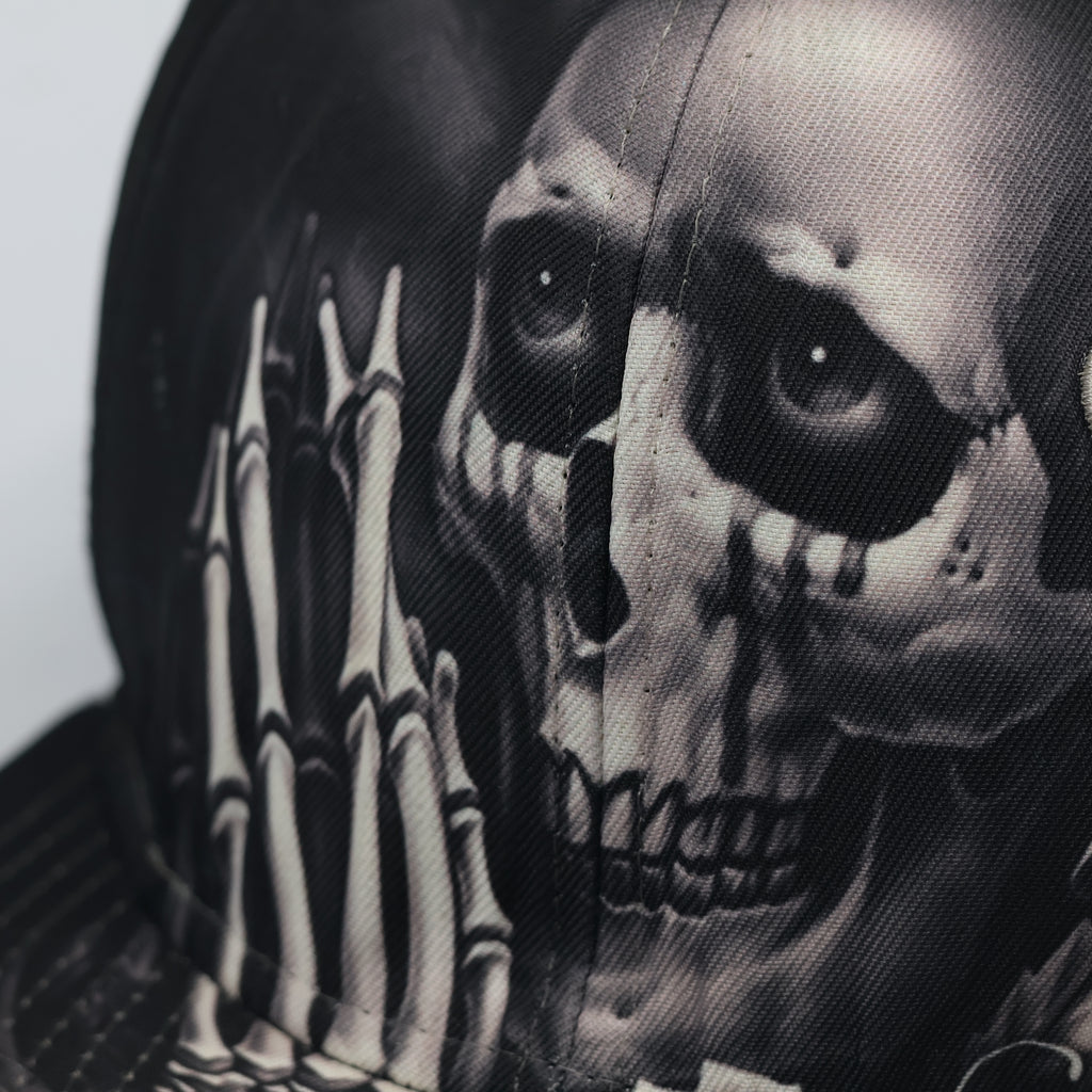 Vintage OG Chief Skull & Lion Snapback Thrifted Hat | Black Streetwear Cap