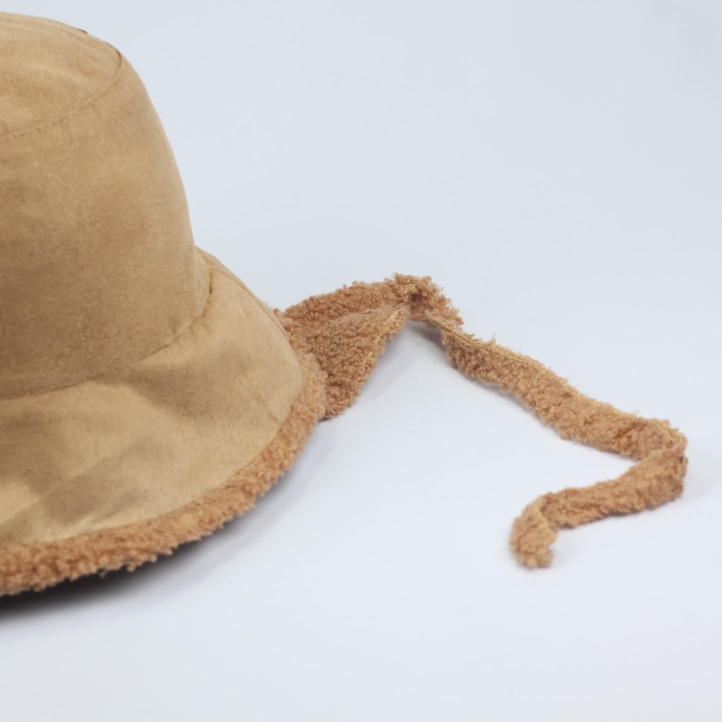 Winter Fleece-Lined Camel Cloche Thrift Hat – Versatile Boho Trapper Bucket Cap