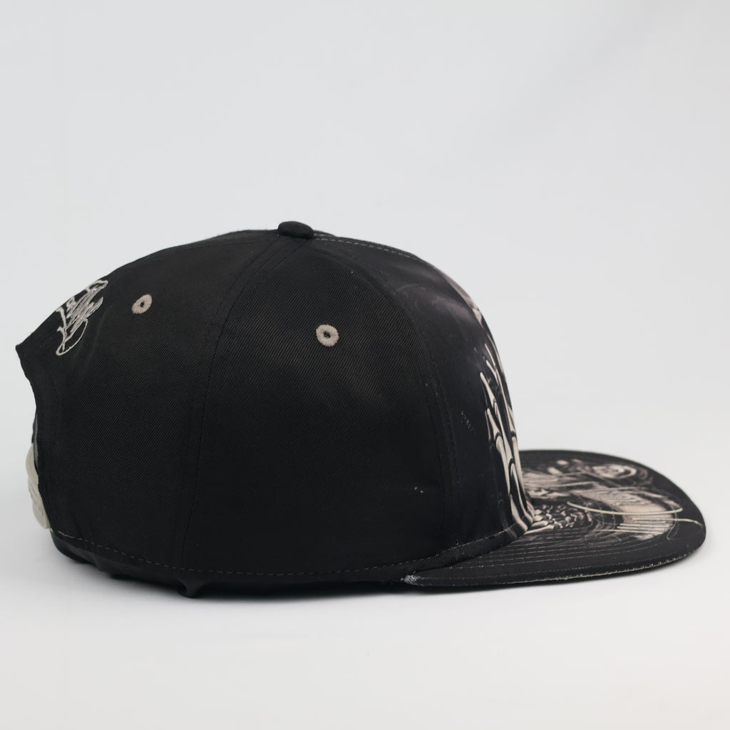 Vintage OG Chief Skull & Lion Snapback Thrifted Hat | Black Streetwear Cap