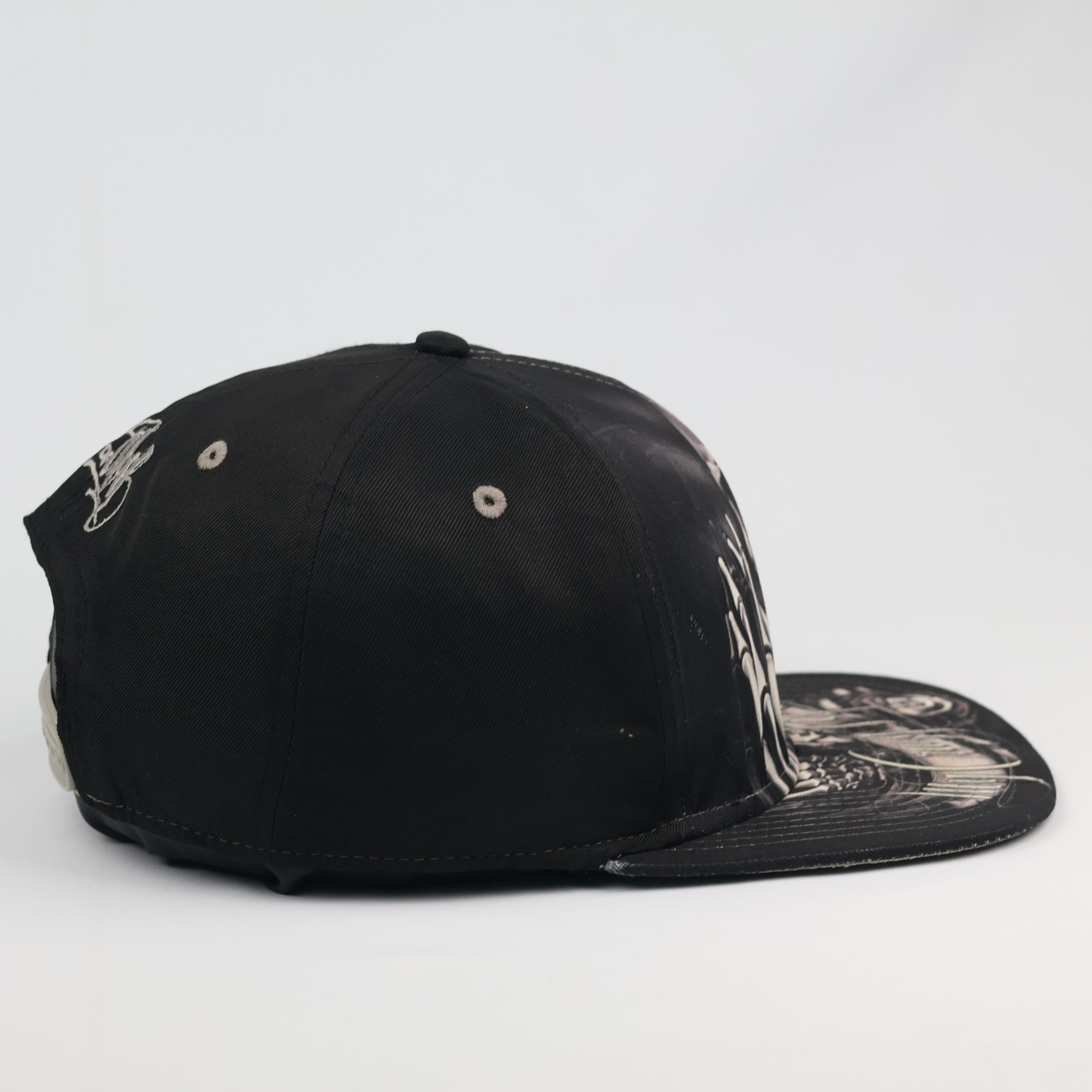 Vintage OG Chief Skull & Lion Snapback Thrifted Hat | Black Streetwear Cap
