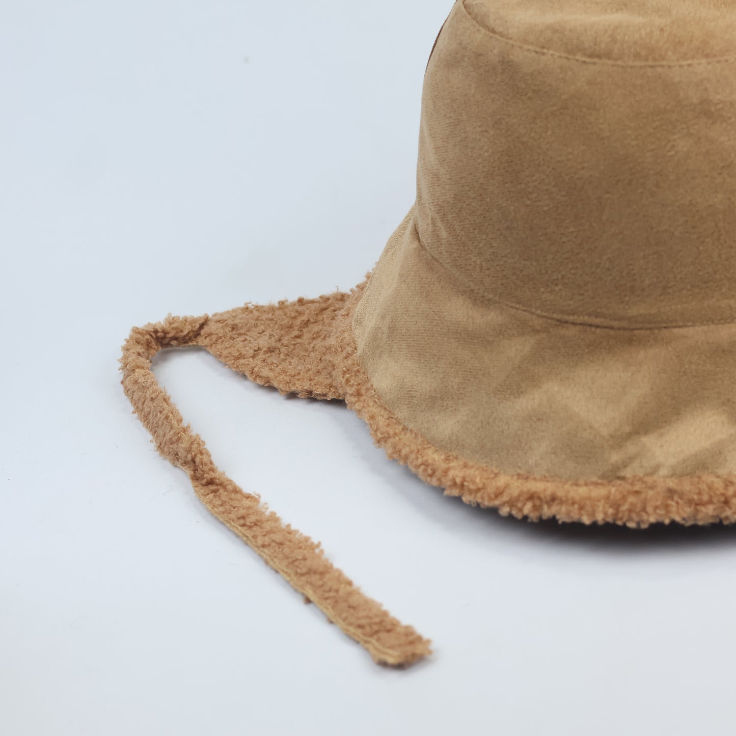 Winter Fleece-Lined Camel Cloche Thrift Hat – Versatile Boho Trapper Bucket Cap