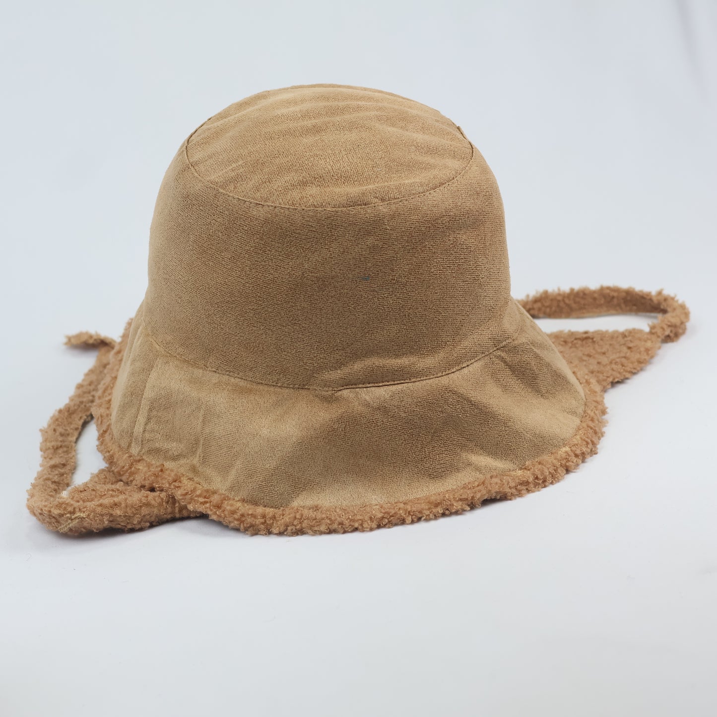 Winter Fleece-Lined Camel Cloche Thrift Hat – Versatile Boho Trapper Bucket Cap