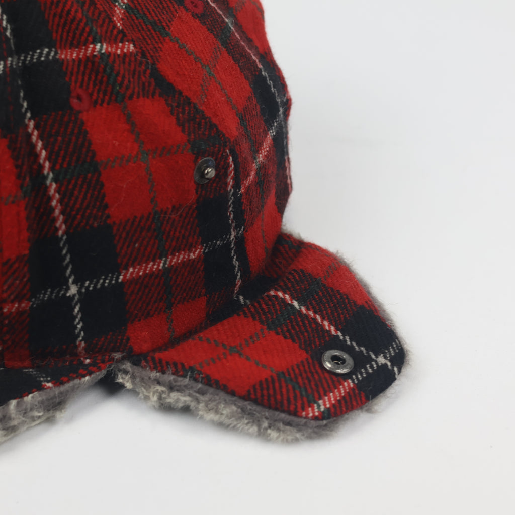 Vintage NBA Chicago Bulls Plaid Trapper Thrifted Hat - Windy City Edition