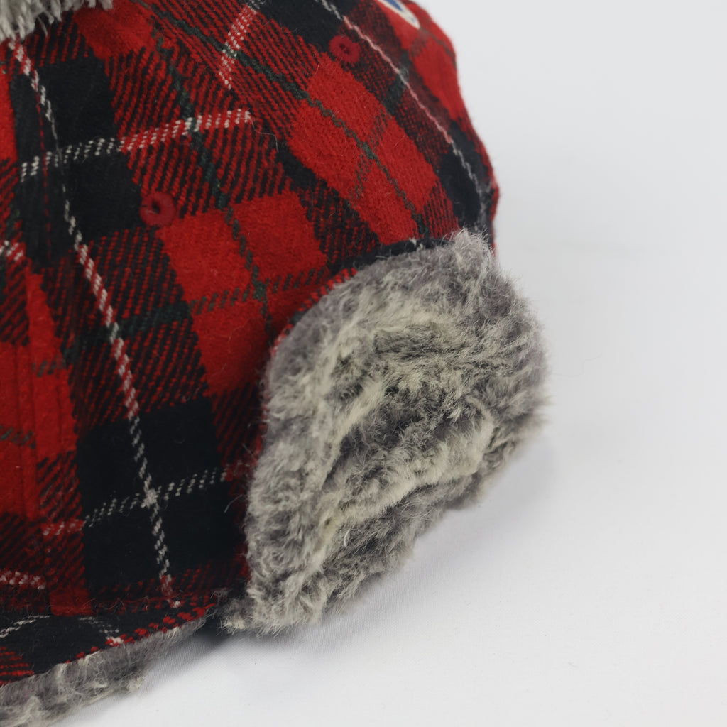 Vintage NBA Chicago Bulls Plaid Trapper Thrifted Hat - Windy City Edition
