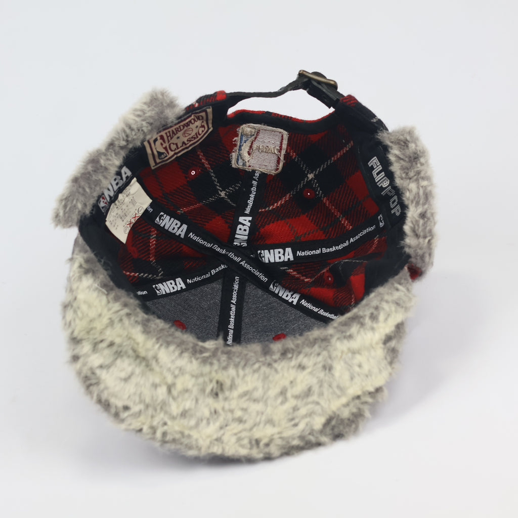 Vintage NBA Chicago Bulls Plaid Trapper Thrifted Hat - Windy City Edition