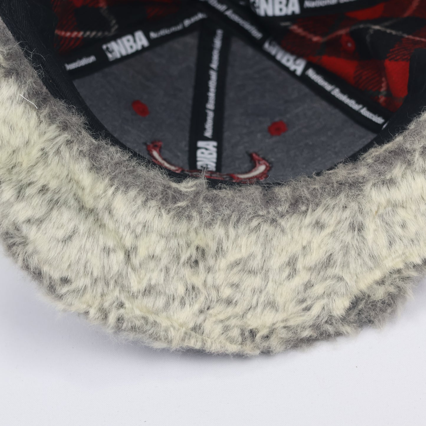 Vintage NBA Chicago Bulls Plaid Trapper Thrifted Hat - Windy City Edition