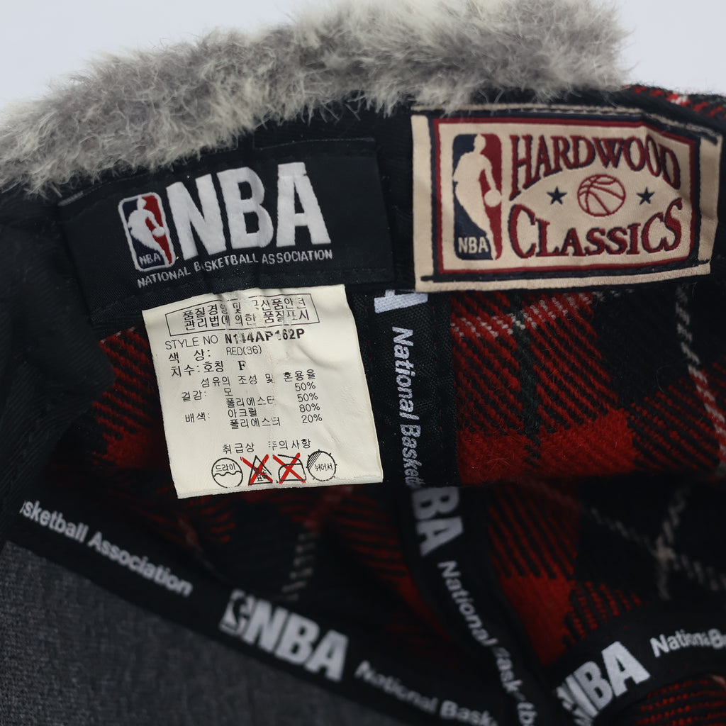 Vintage NBA Chicago Bulls Plaid Trapper Thrifted Hat - Windy City Edition