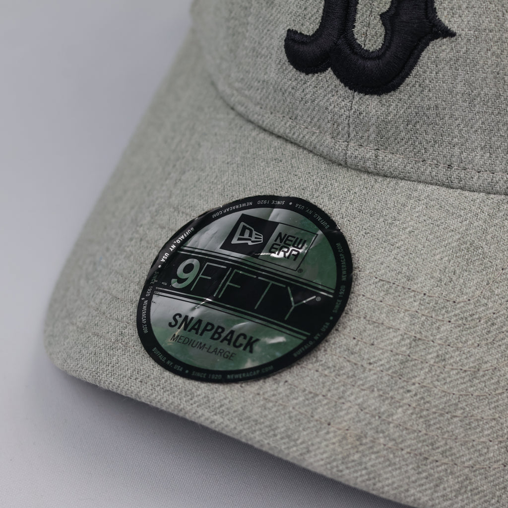 Vintage New Era Boston Red Sox Heathered Grey Snapback Thrifted Hat