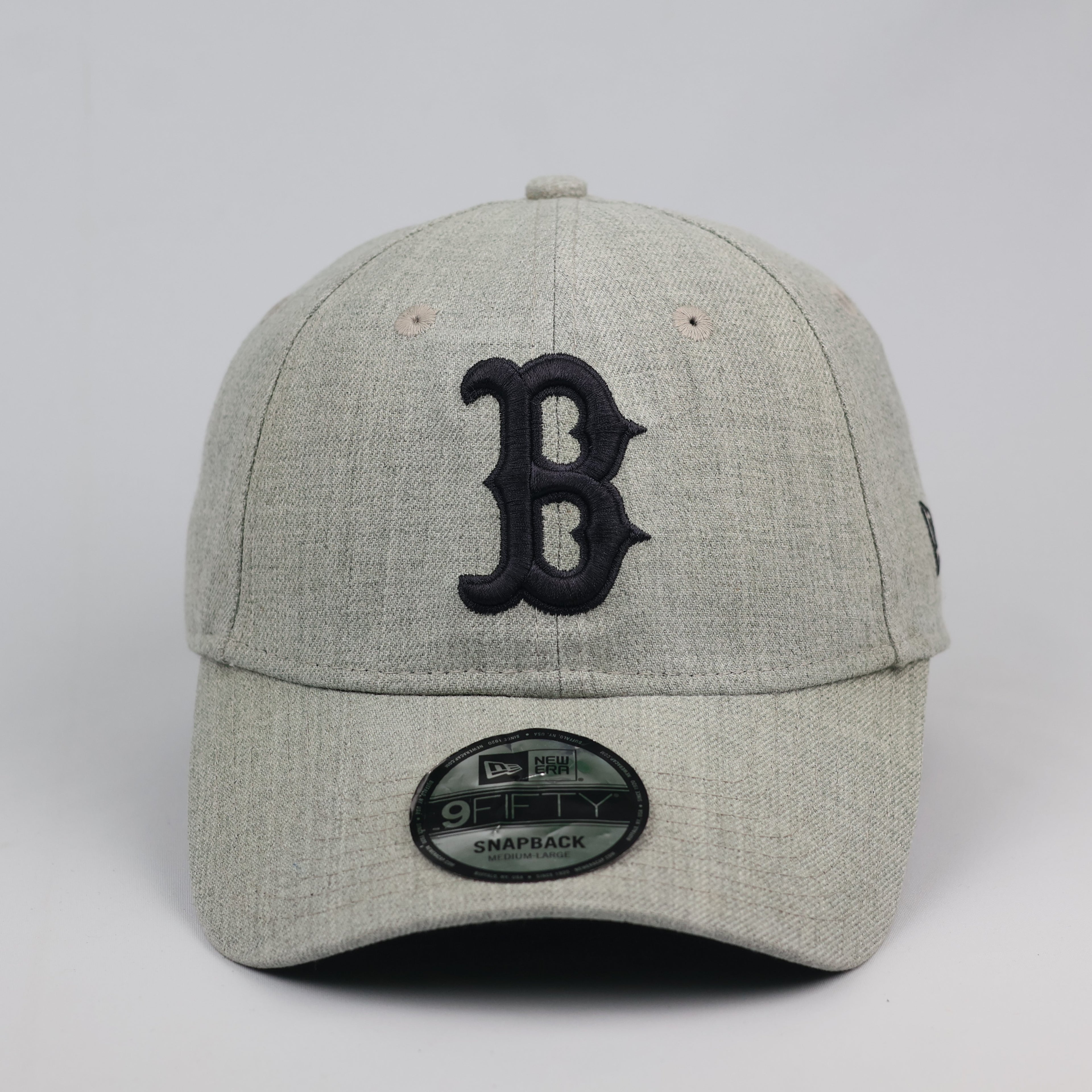 Vintage New Era Boston Red Sox Heathered Grey Snapback Thrifted Hat