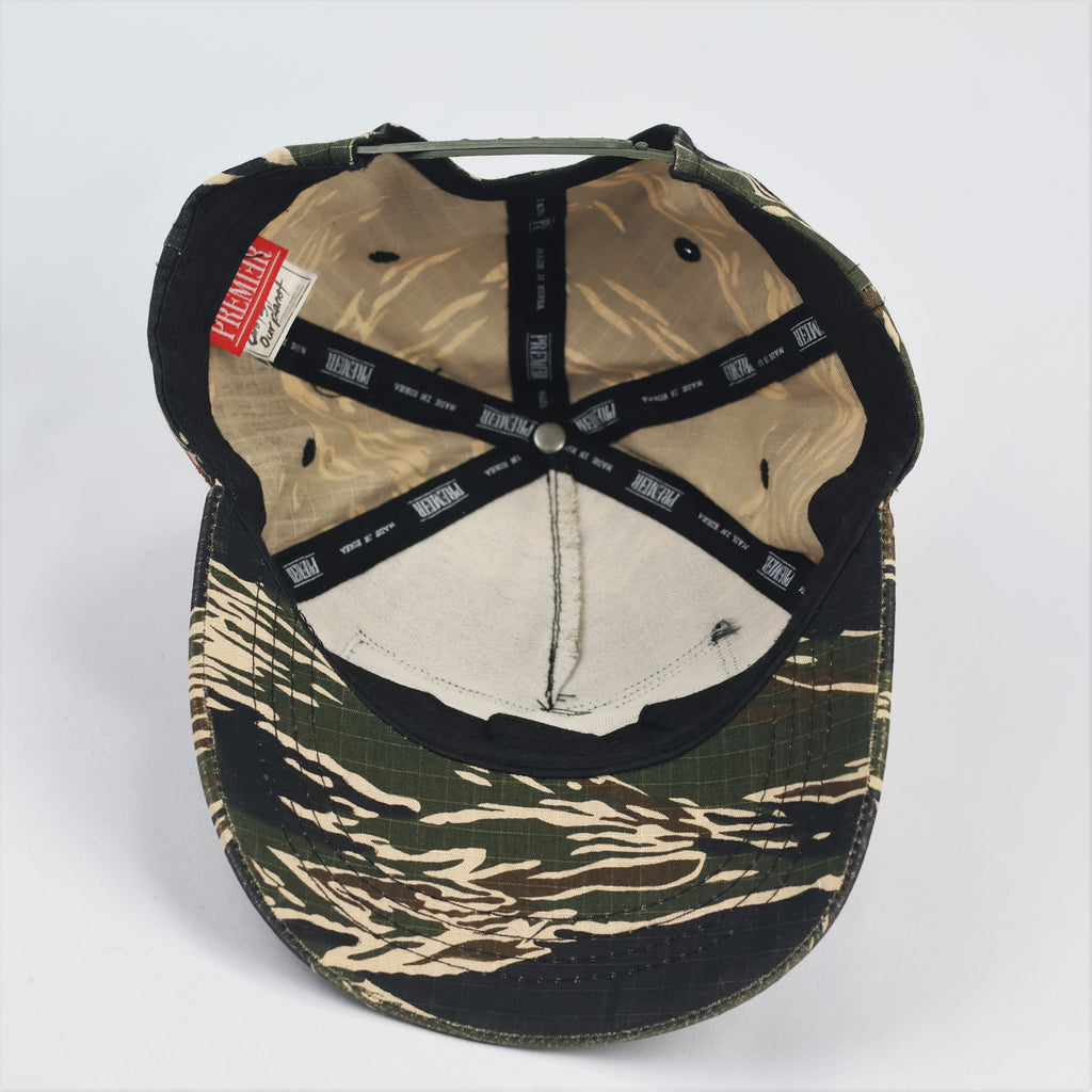 Vintage Premier Parental Advisory Thrifted Snapback - Tiger Camo Edition