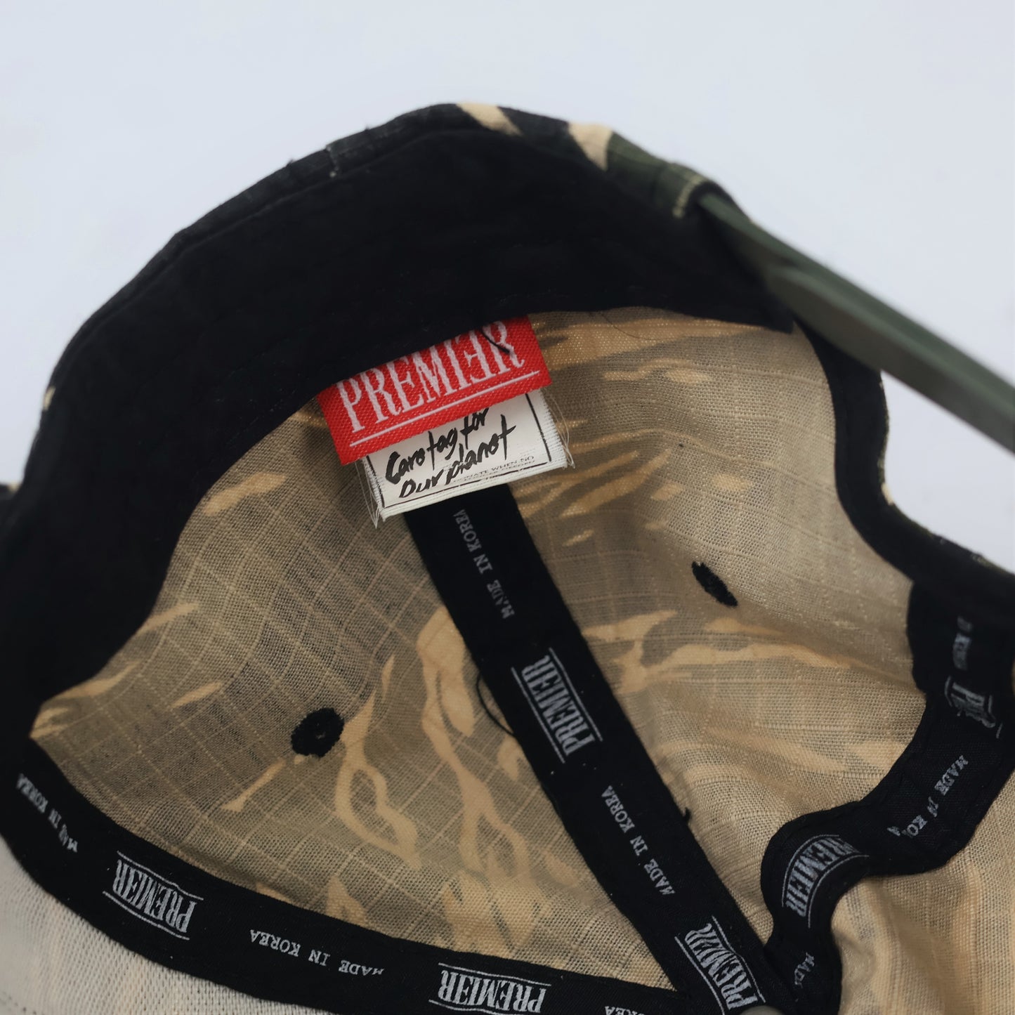 Vintage Premier Parental Advisory Thrifted Snapback - Tiger Camo Edition