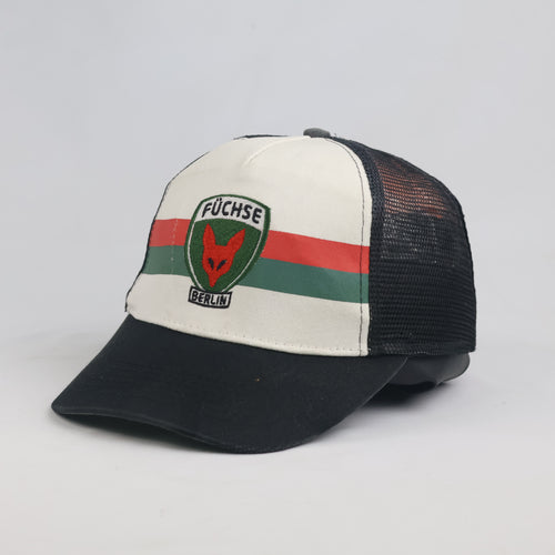 Thrifted Füchse Berlin Off-White & Black Mesh Trucker Cap (56-58 cm)