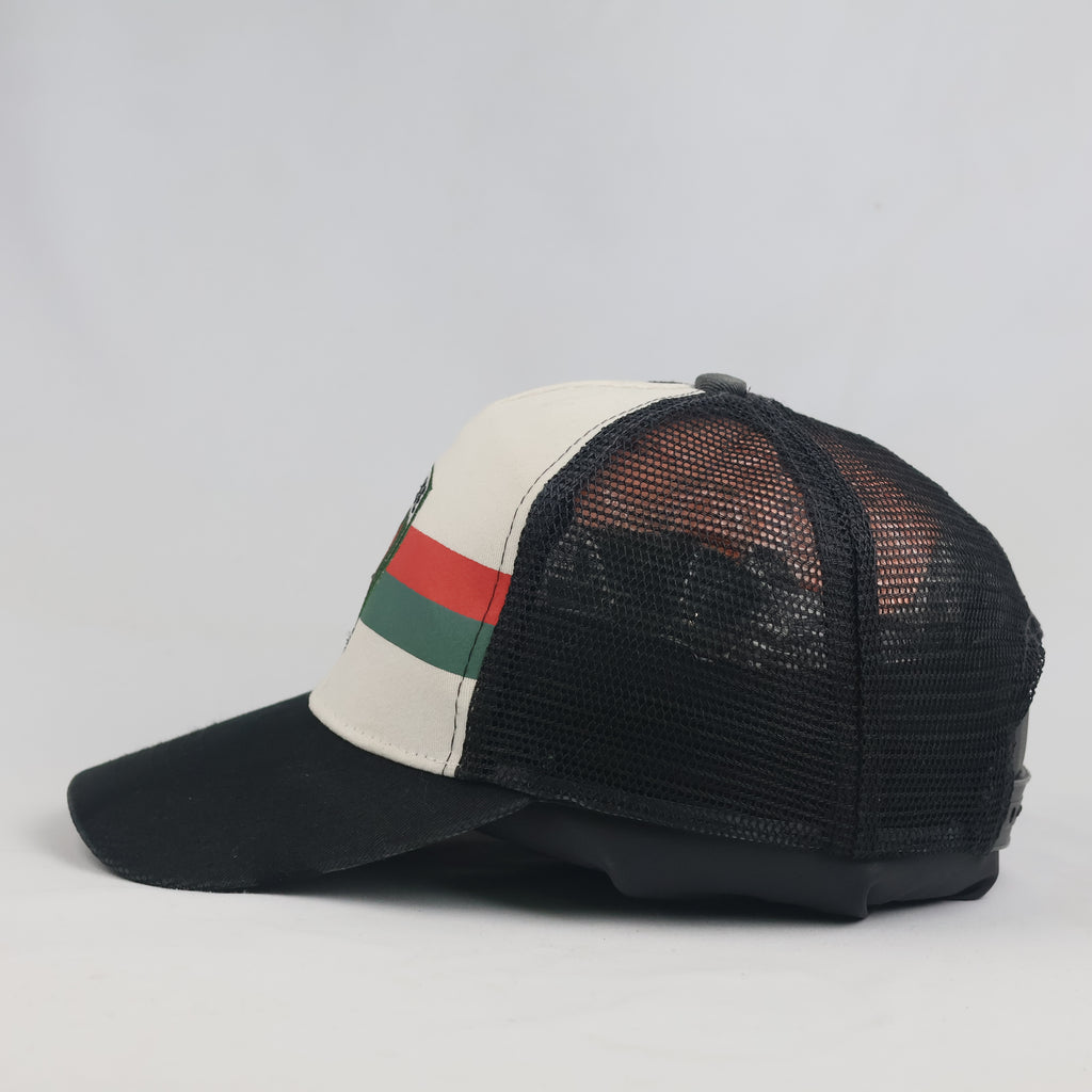 Thrifted Füchse Berlin Off-White & Black Mesh Trucker Cap (56-58 cm)