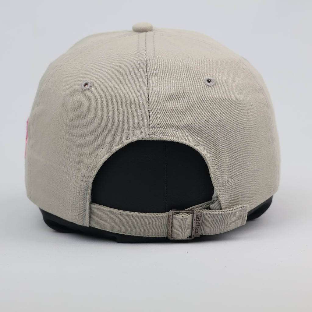 Vintage Aoyima "Girls" Embroidered Hat | Y2K Beige & Pink Heart Cap