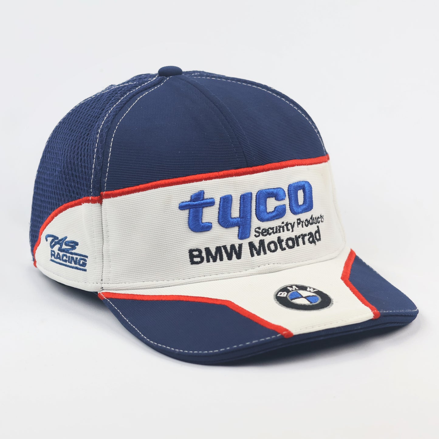 BMW Motorrad Motorsport Baseball Thrifted Cap - Blue, White & Red Racing Hat