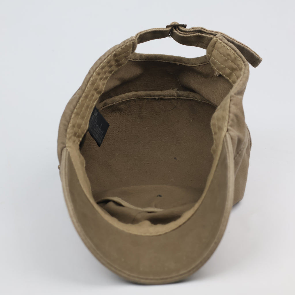 Vintage Daiz Military Cadet Thrifted Hat | Khaki Brown Cotton Utility Cap