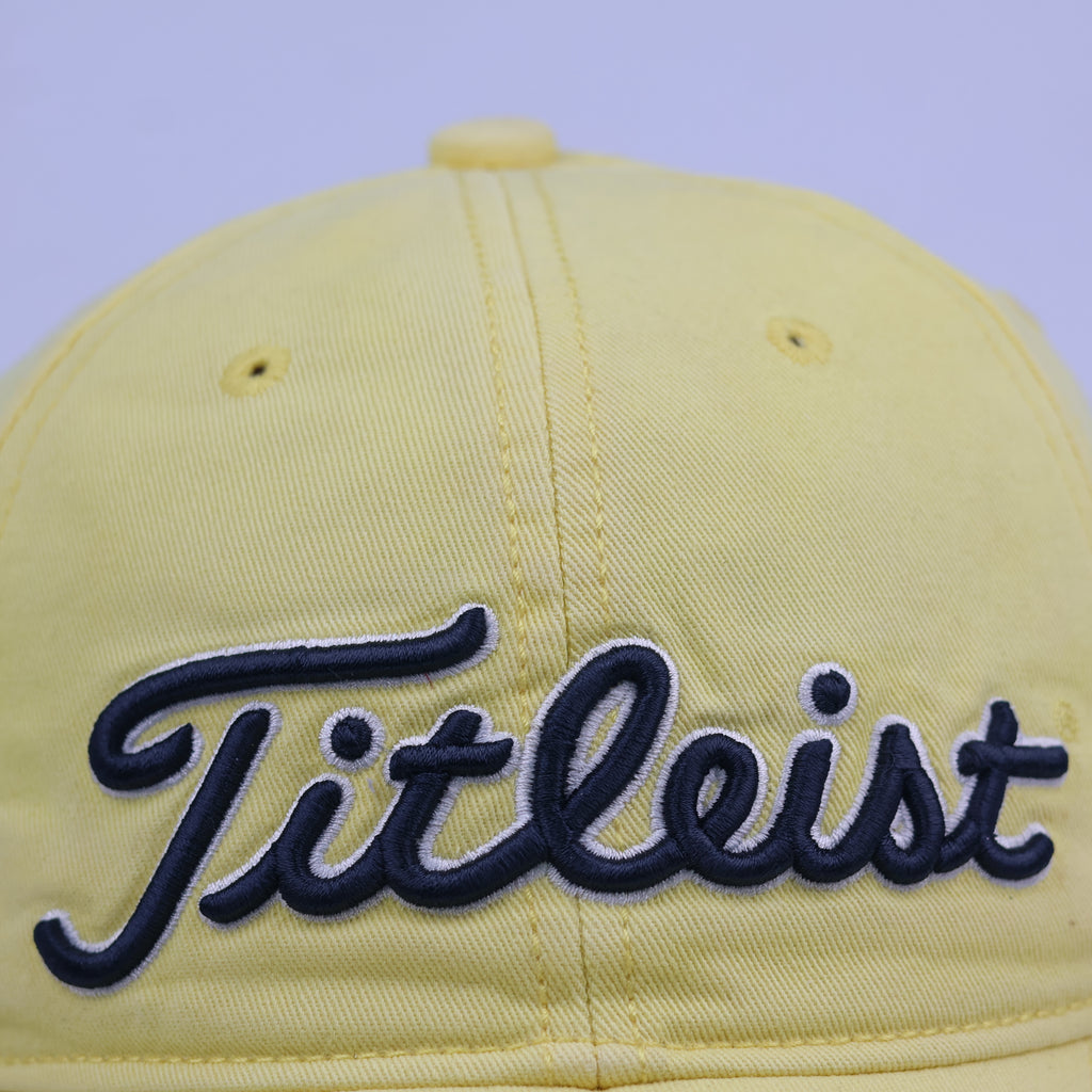 Vintage Titleist Adjustable Golf Thrifted Hat with FootJoy FJ Logo