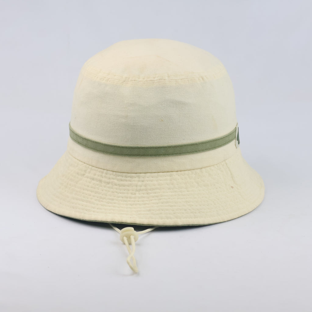 Thrifted Girl Scout Cream & Olive Two-Tone Sun Bucket Hat (57 cm)