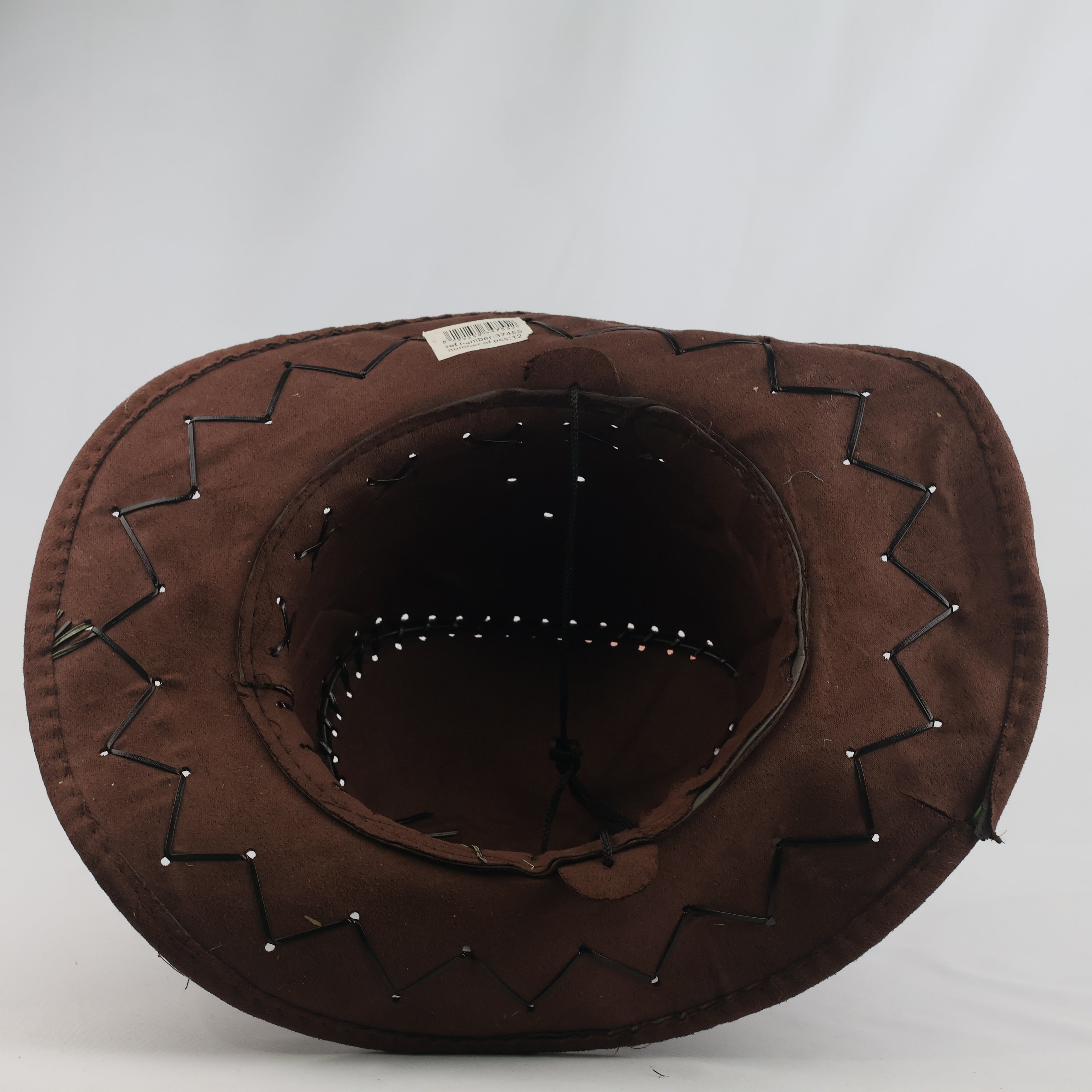 Thrifted Brown Faux Suede Outback Cowboy Hat (56-58 cm)