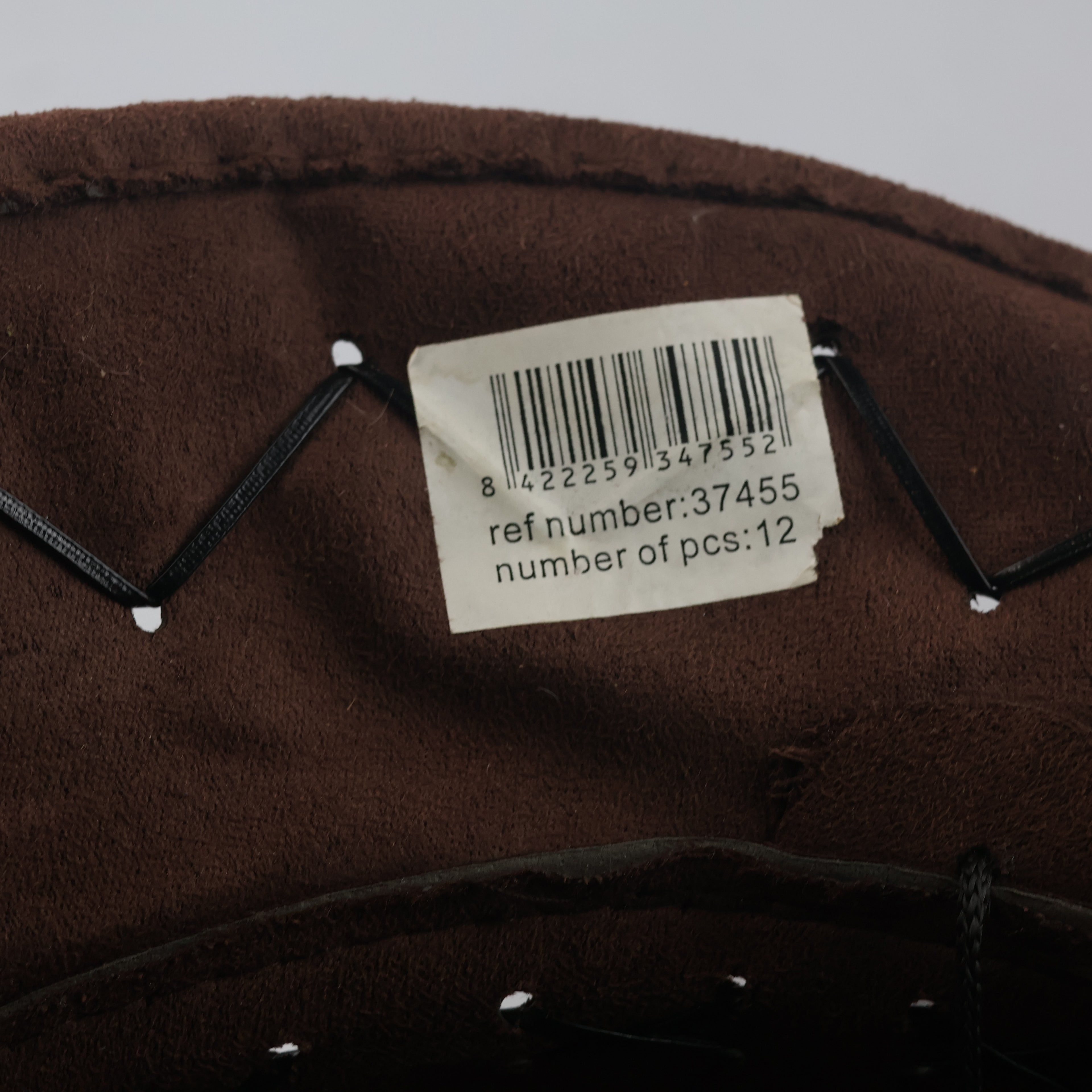 Thrifted Brown Faux Suede Outback Cowboy Hat (56-58 cm)