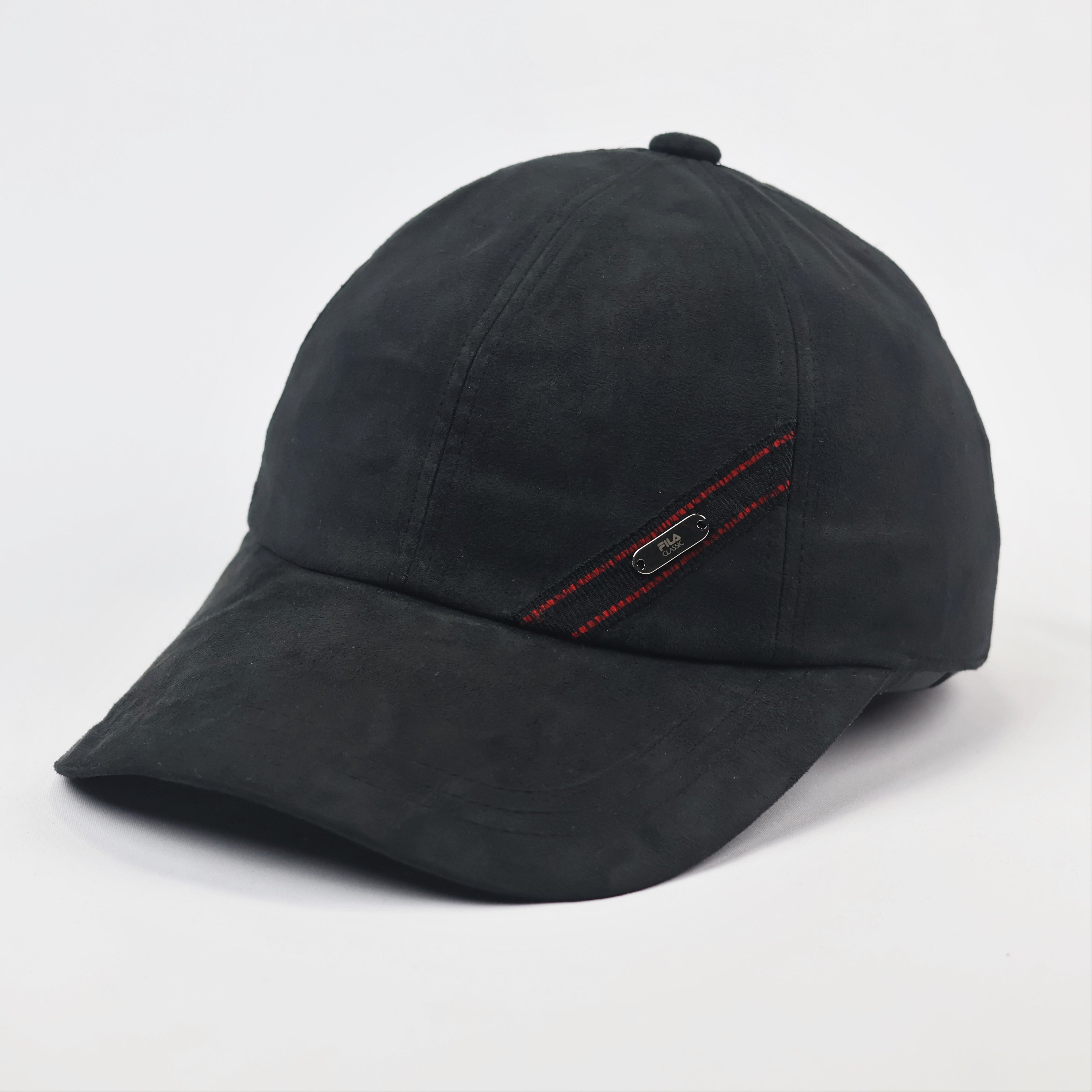Vintage FILA Sportswear Adjustable Strapback Thrifted - Premium Black Dad Hat