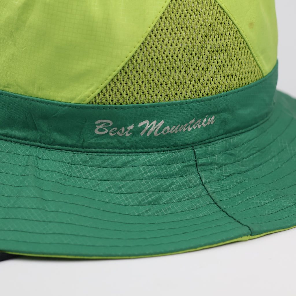 Jeju Island "Best Mountain" Outdoor Bucket Hat - Neon Green & Teal