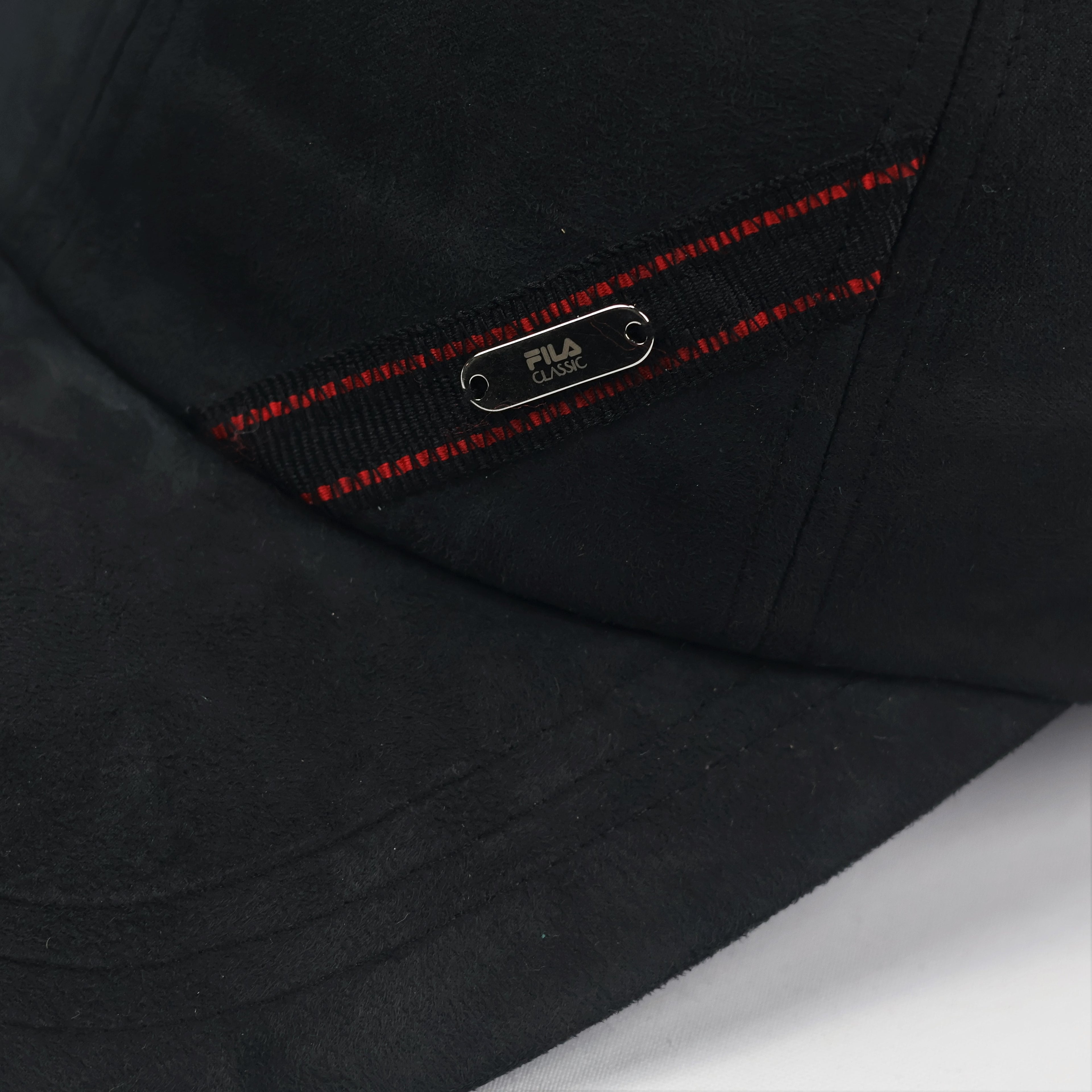Vintage FILA Sportswear Adjustable Strapback Thrifted - Premium Black Dad Hat