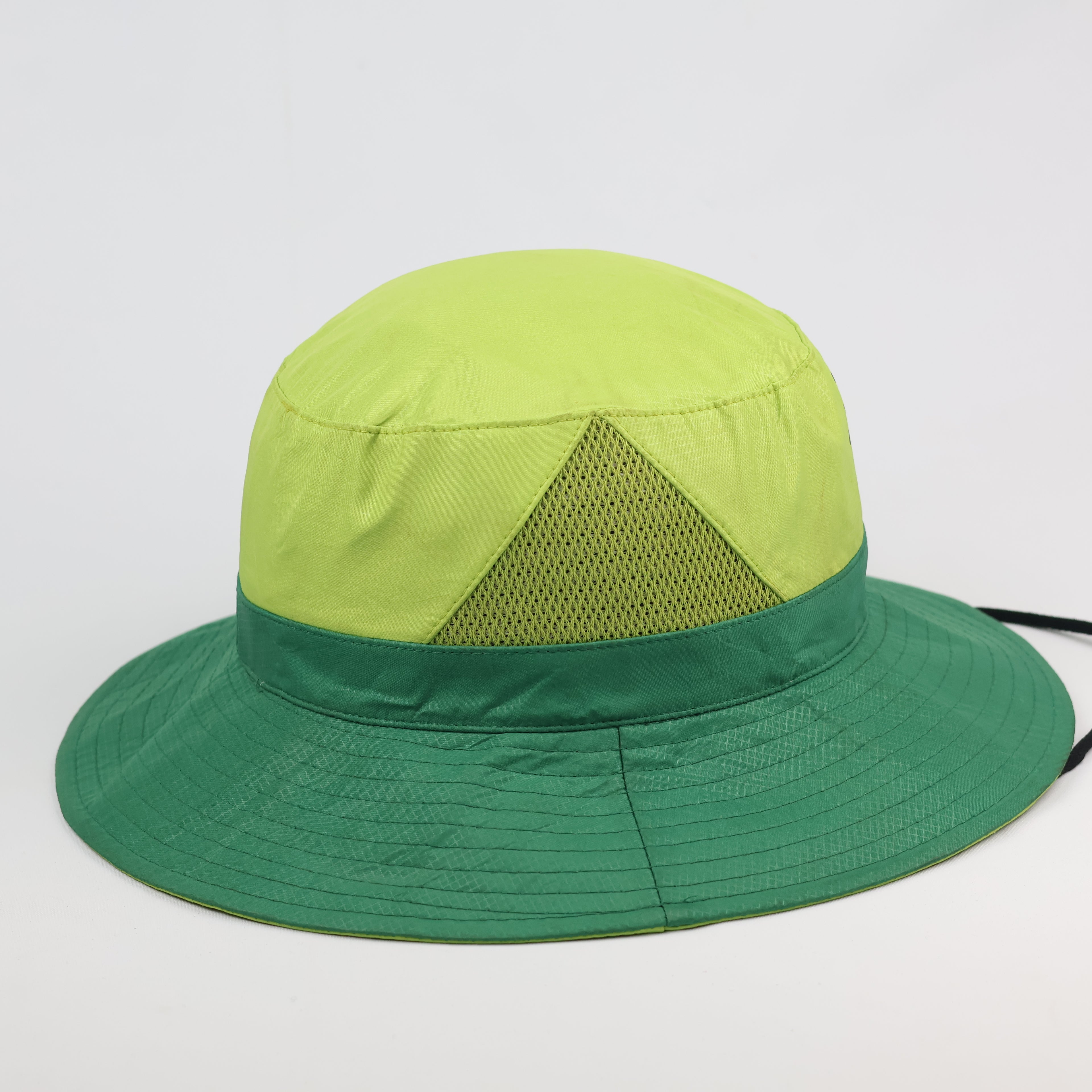 Jeju Island "Best Mountain" Outdoor Bucket Hat - Neon Green & Teal