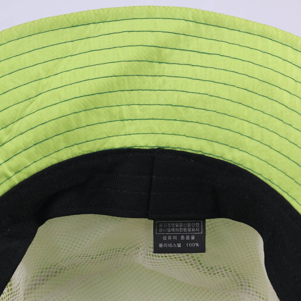 Jeju Island "Best Mountain" Outdoor Bucket Hat - Neon Green & Teal