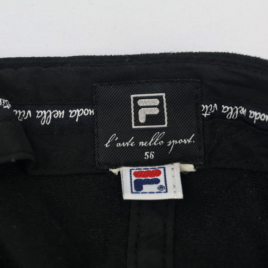 Vintage FILA Sportswear Adjustable Strapback Thrifted - Premium Black Dad Hat
