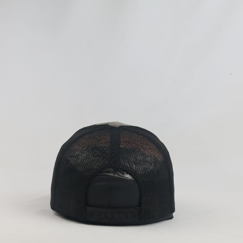 Thrifted Yupoong Grey Camouflage Black Mesh Trucker Hat