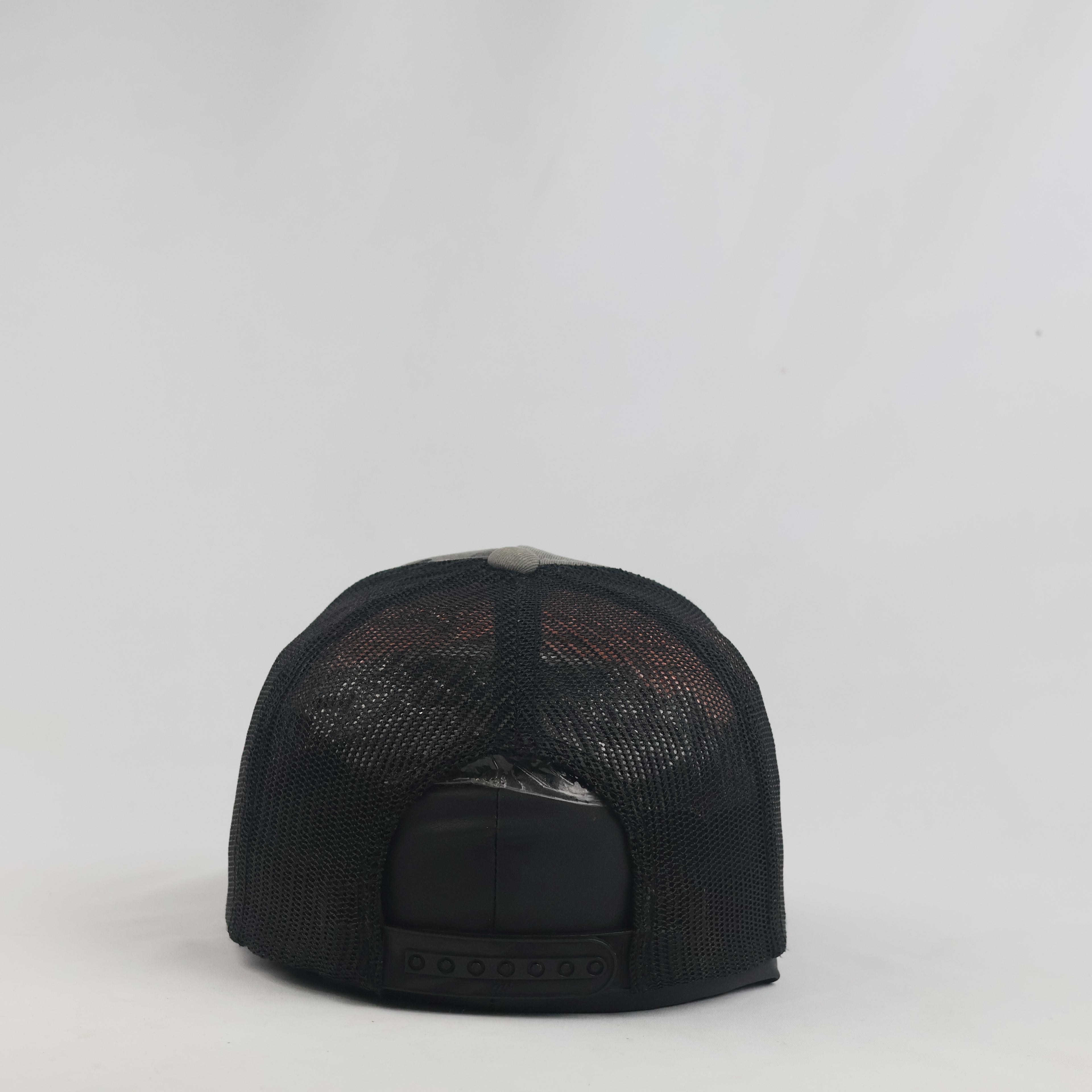 Thrifted Yupoong Grey Camouflage Black Mesh Trucker Hat