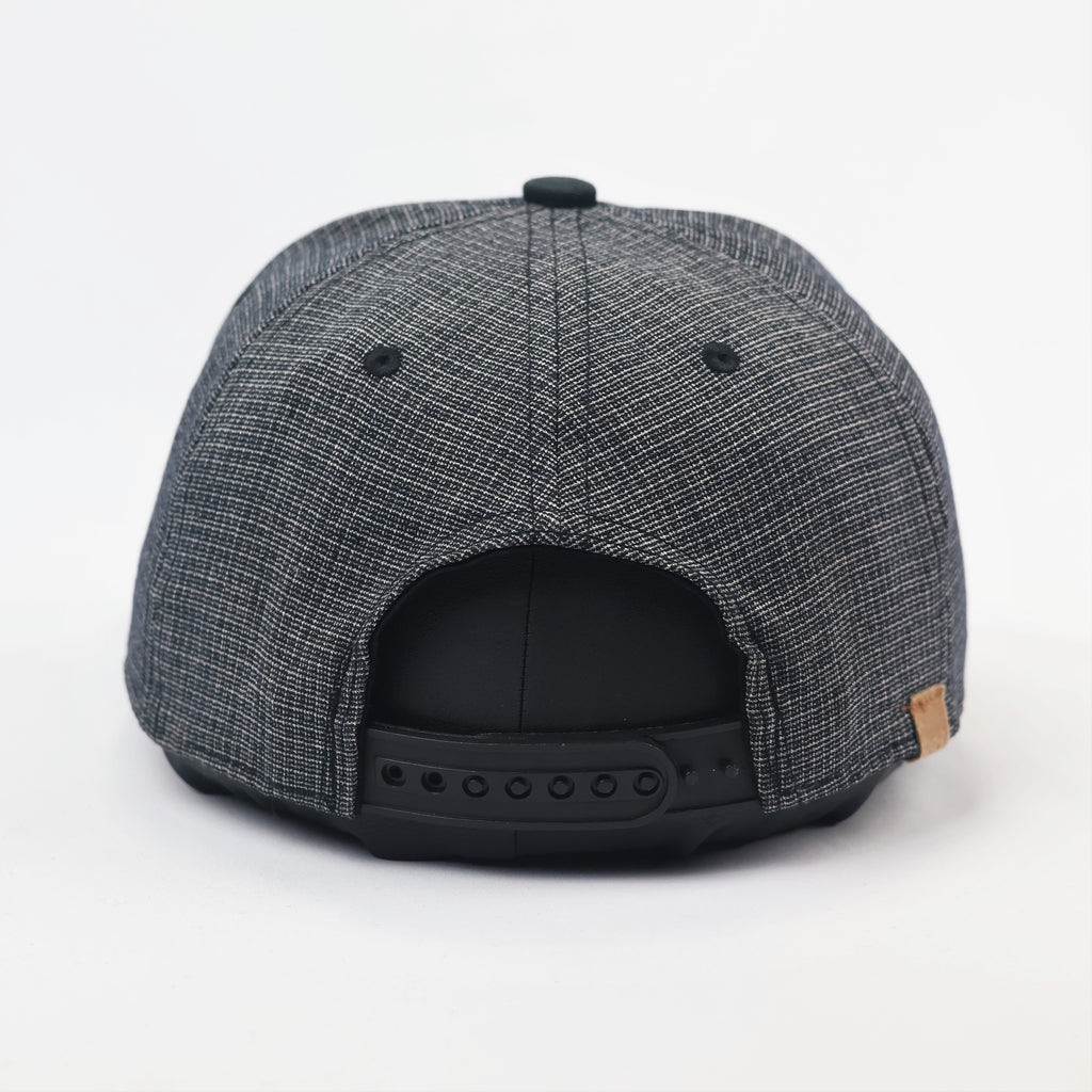 Vintage Smith Bridge New York Snapback Thrifted Hat - Grey Marl & Black