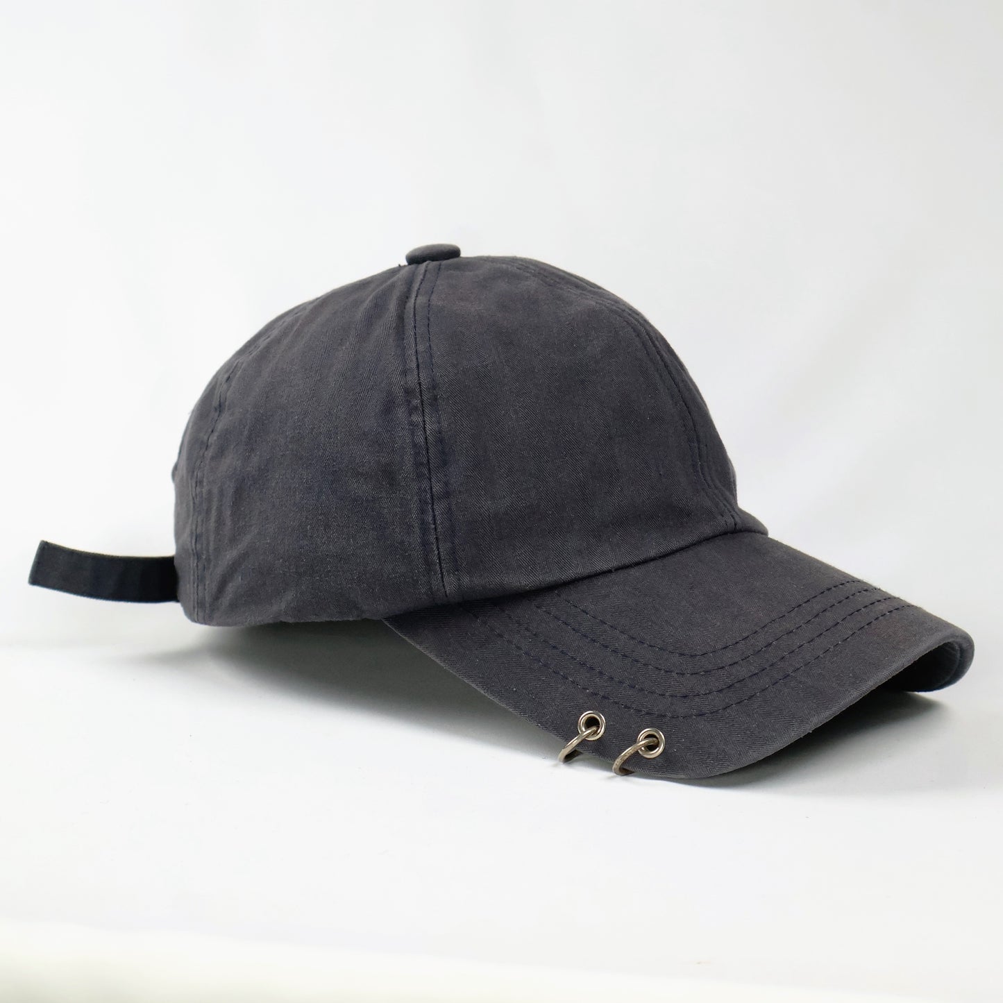 K-Pop Style Pierced Ring Dad Hat