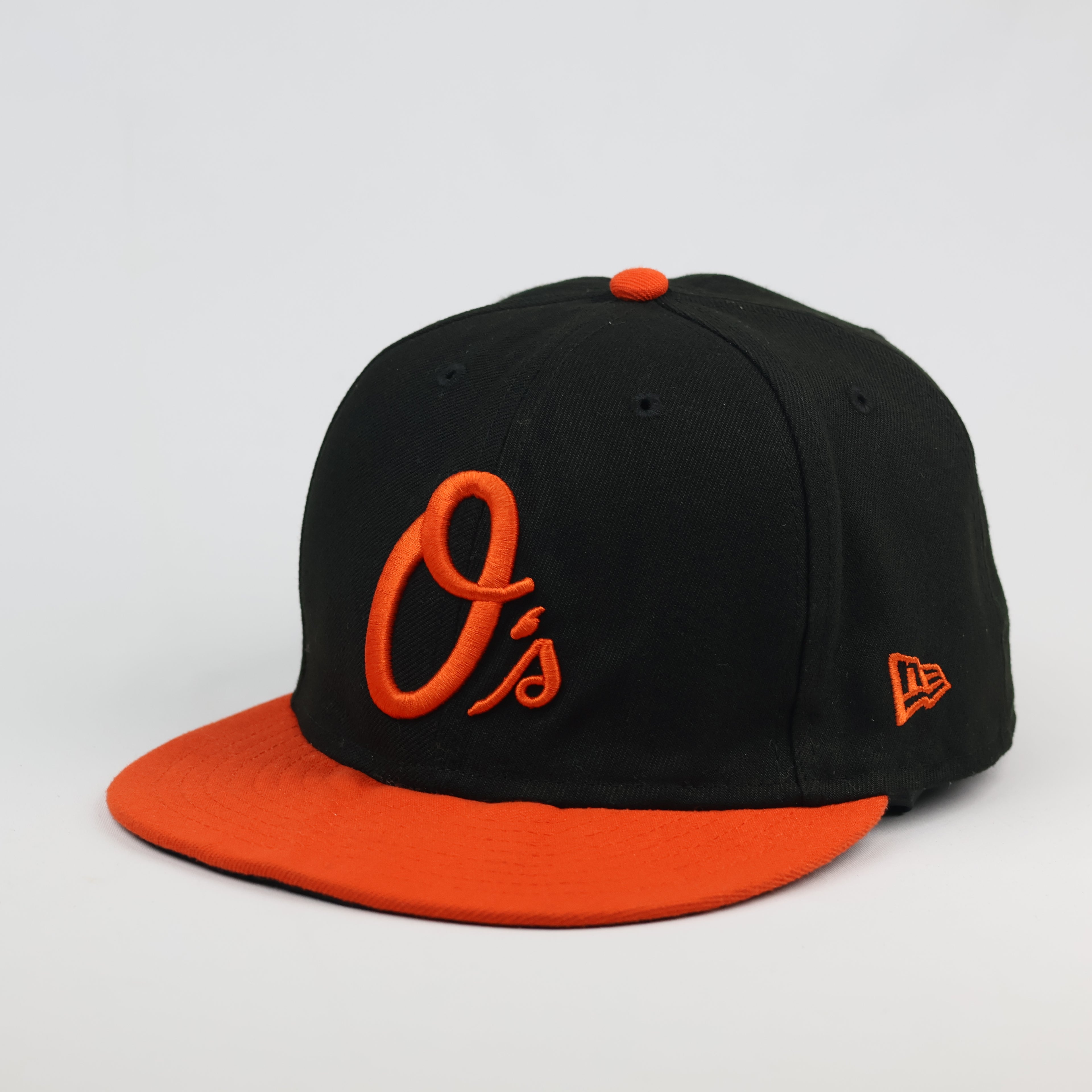 Vintage Baltimore Orioles "O's" Logo Black & Orange Snapback Thrifted Hat