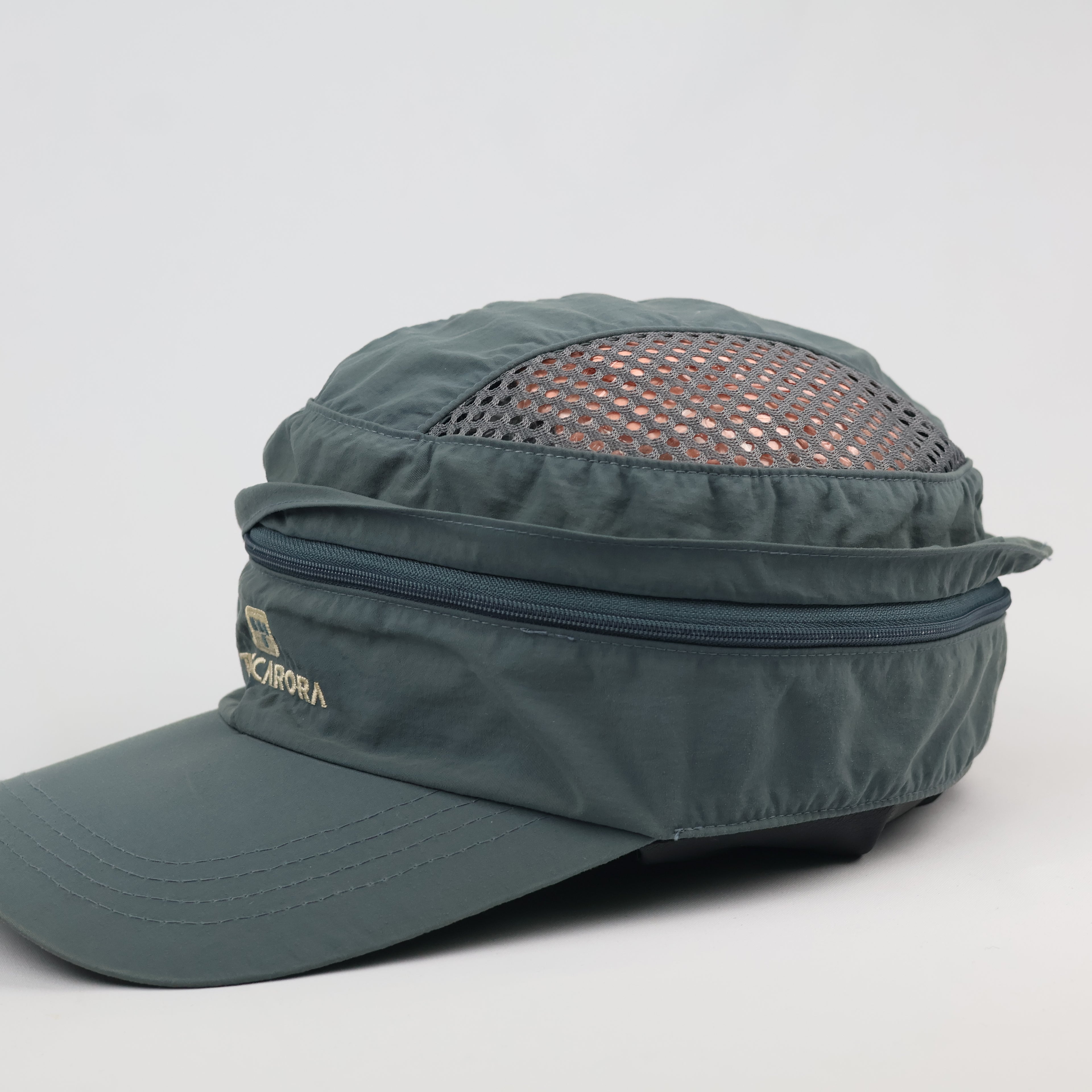 Tuscarora 2-in-1 Convertible Hiking Cap - Detachable Top Sun Visor - Teal Grey