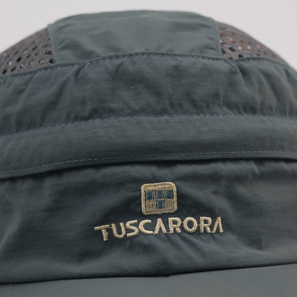 Tuscarora 2-in-1 Convertible Hiking Cap - Detachable Top Sun Visor - Teal Grey