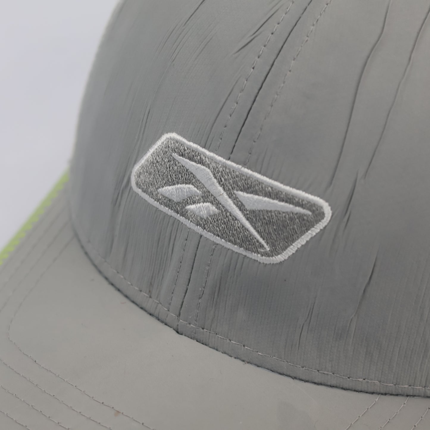 Retro Reebok Mesh Back Snapback Thrifted Cap - Sporty Grey/White