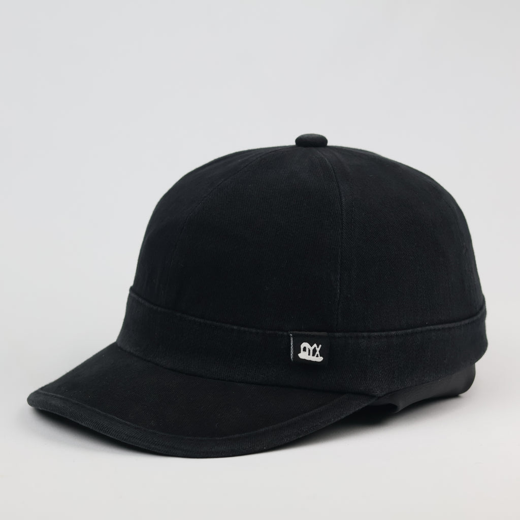 Minimalist Black Fisherman Cap - Short Visor Brimless Style Hat - Unisex