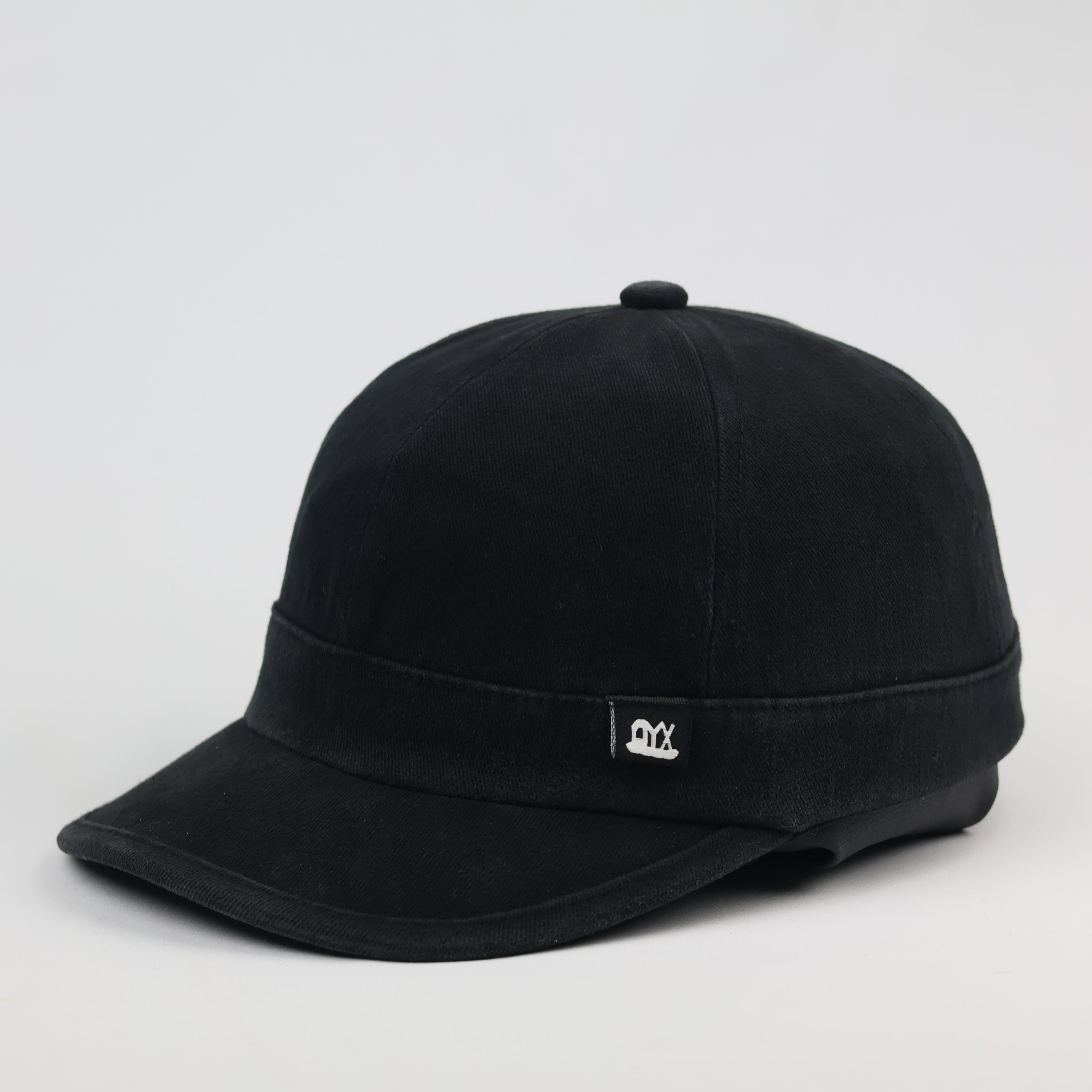 Minimalist Black Fisherman Cap - Short Visor Brimless Style Hat - Unisex