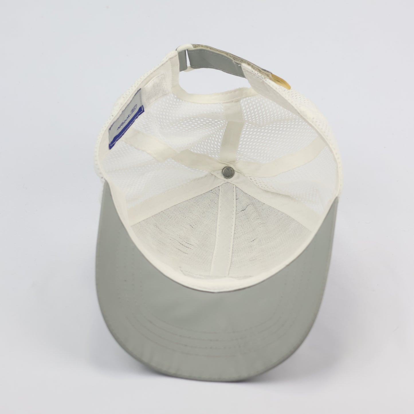 Retro Reebok Mesh Back Snapback Thrifted Cap - Sporty Grey/White