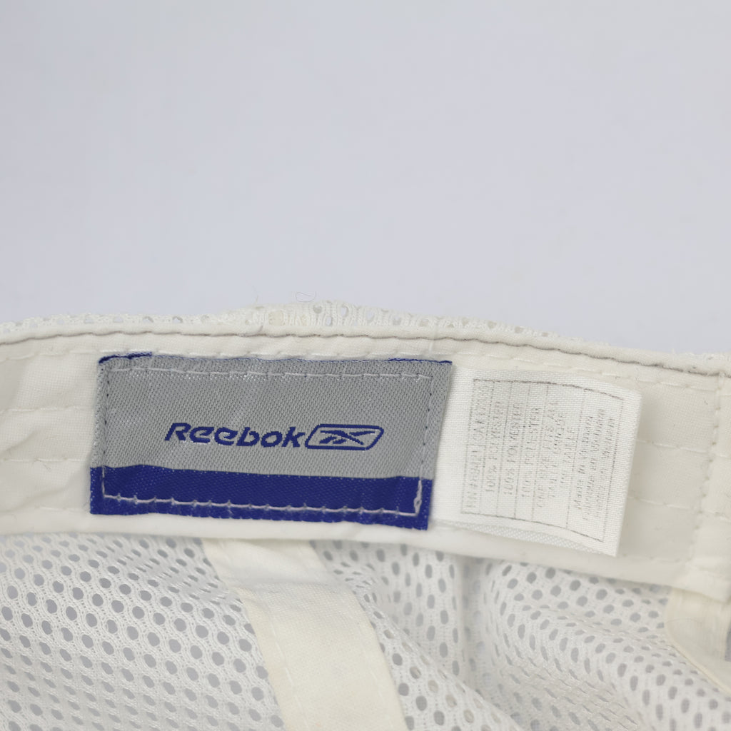 Retro Reebok Mesh Back Snapback Thrifted Cap - Sporty Grey/White