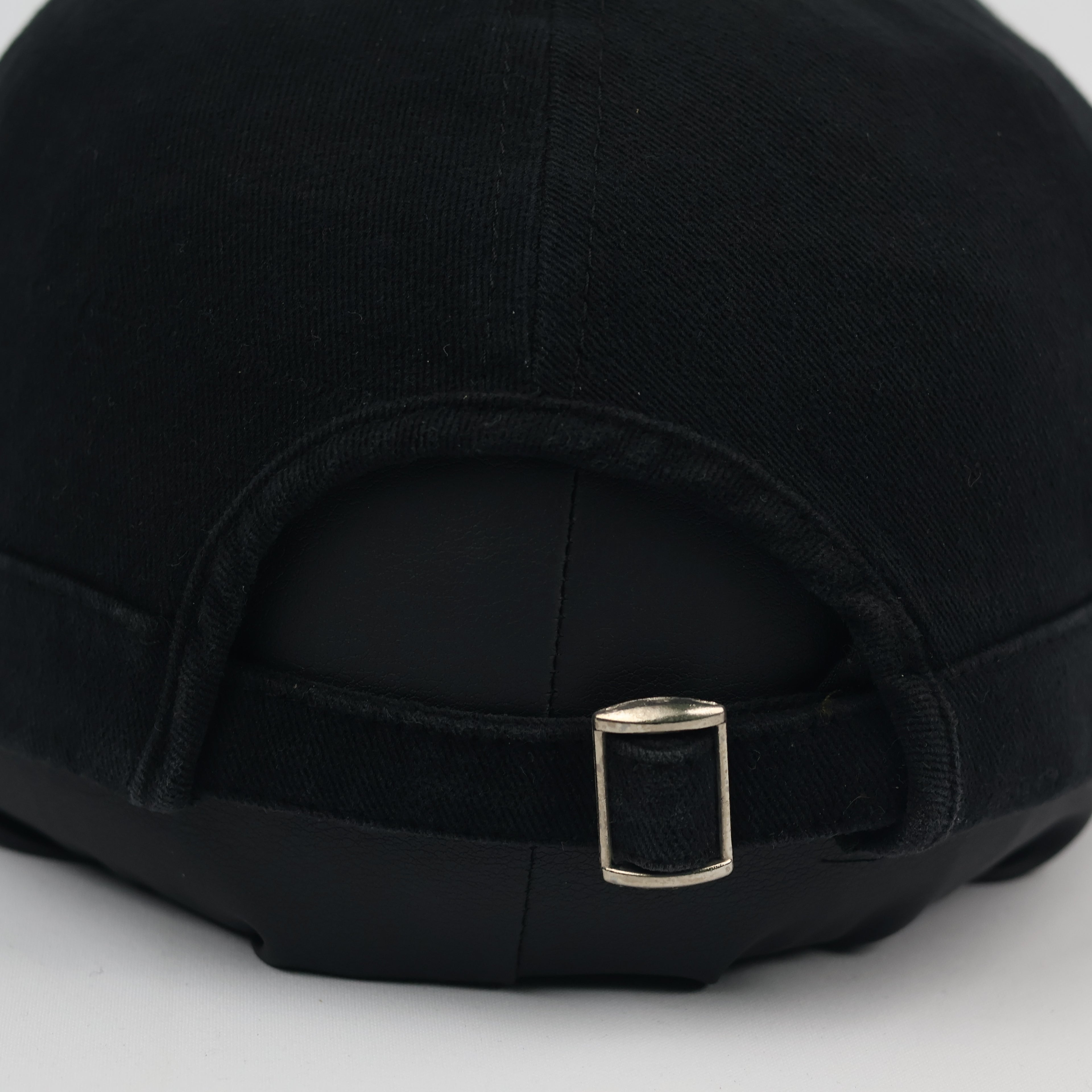 Minimalist Black Fisherman Cap - Short Visor Brimless Style Hat - Unisex