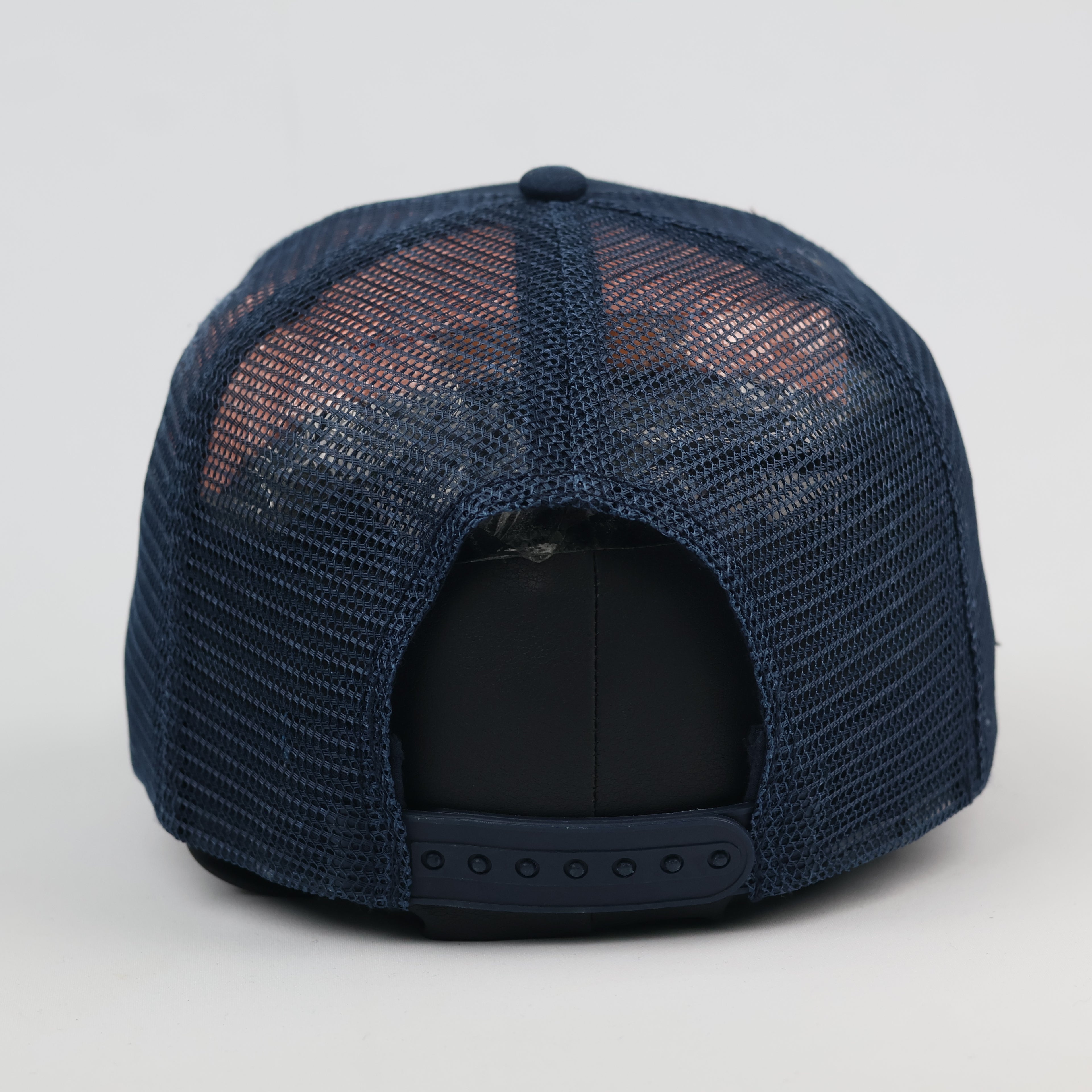 Beechfield "Shark" Logo Navy Blue Vintage Trucker Thrifted Cap