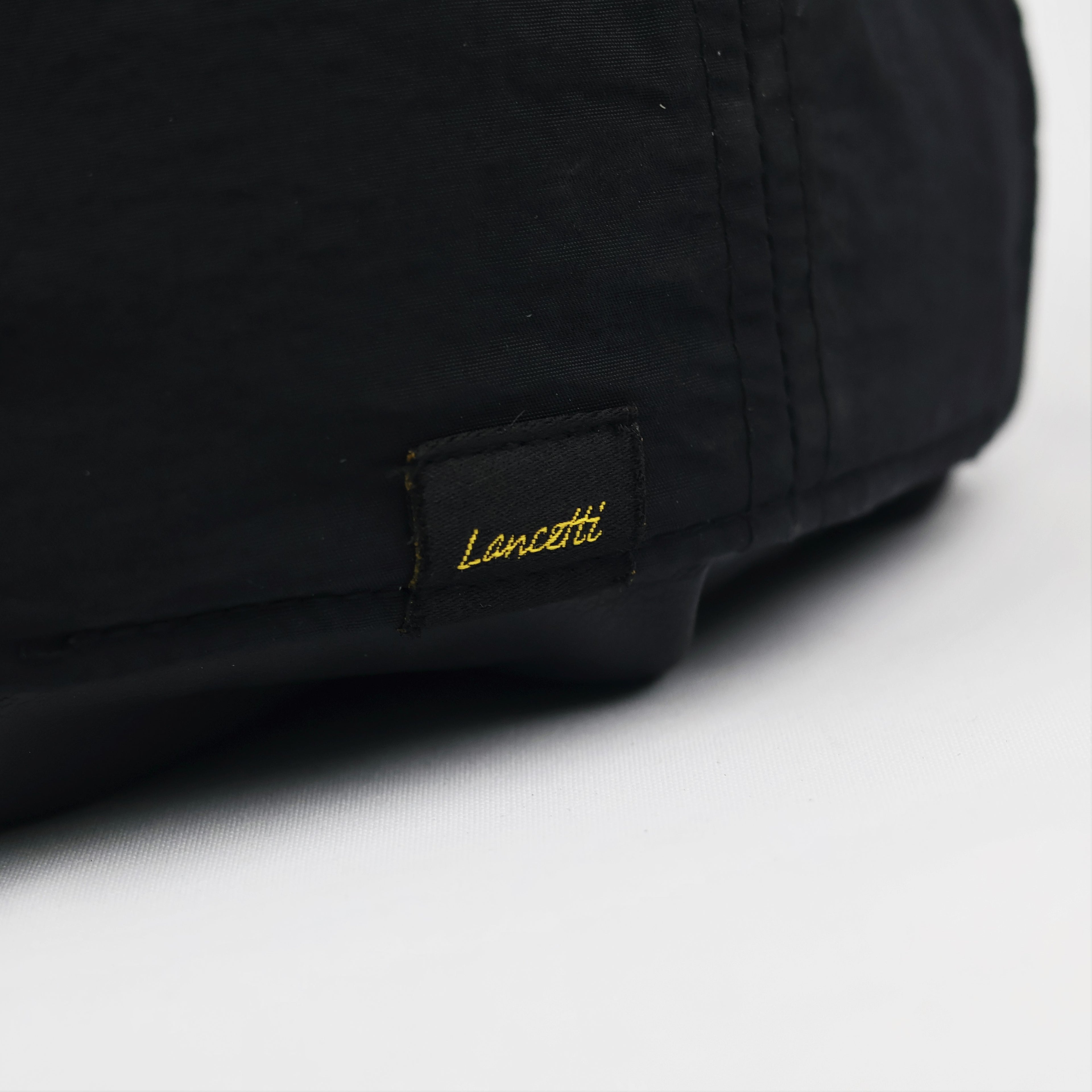 Lancetti Techwear Flat Cap - Black Gorpcore Hunting Thrifted Hat - Size 56-58cm
