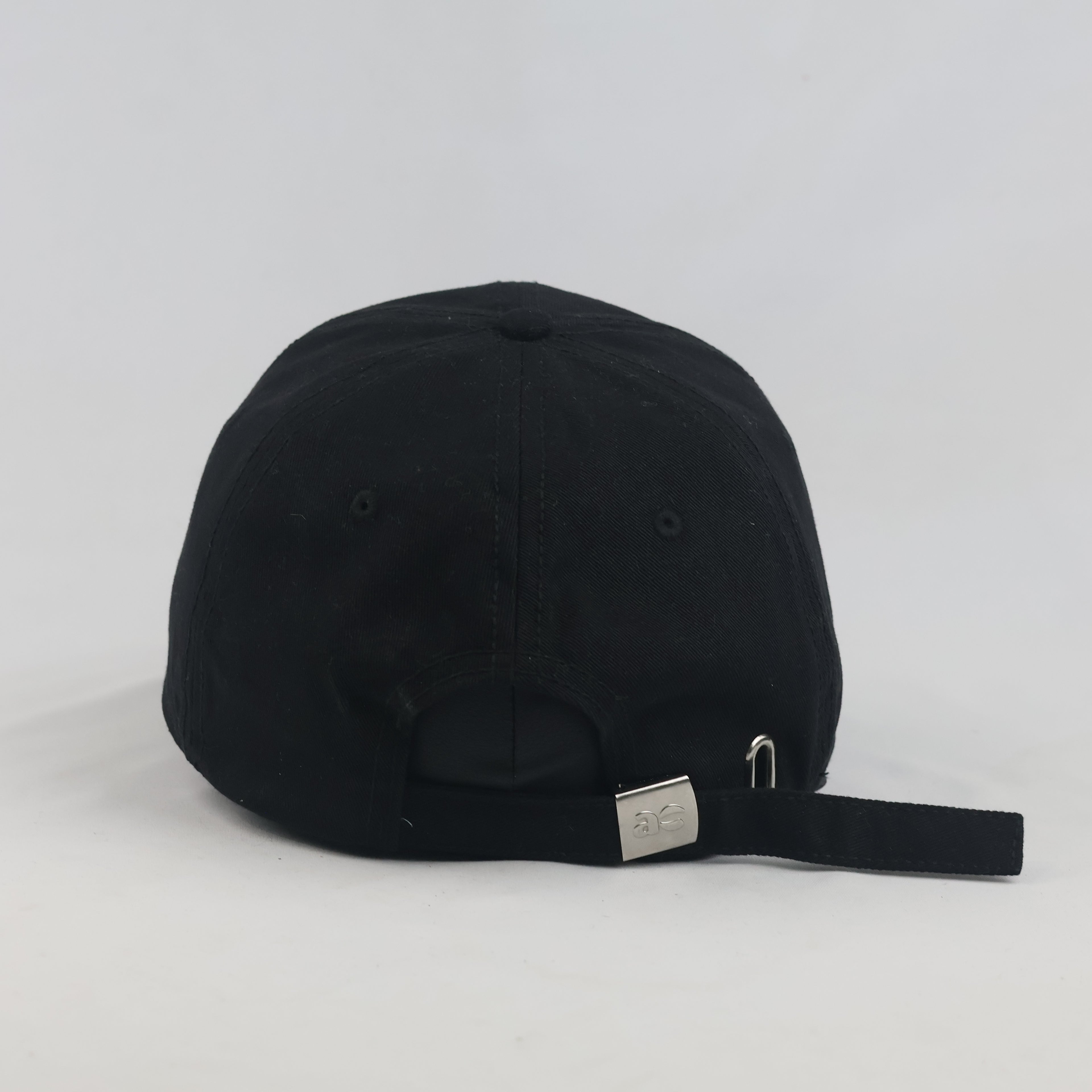 Thrifted BigHead Planet Black "me" Cursive Script Strapback Hat